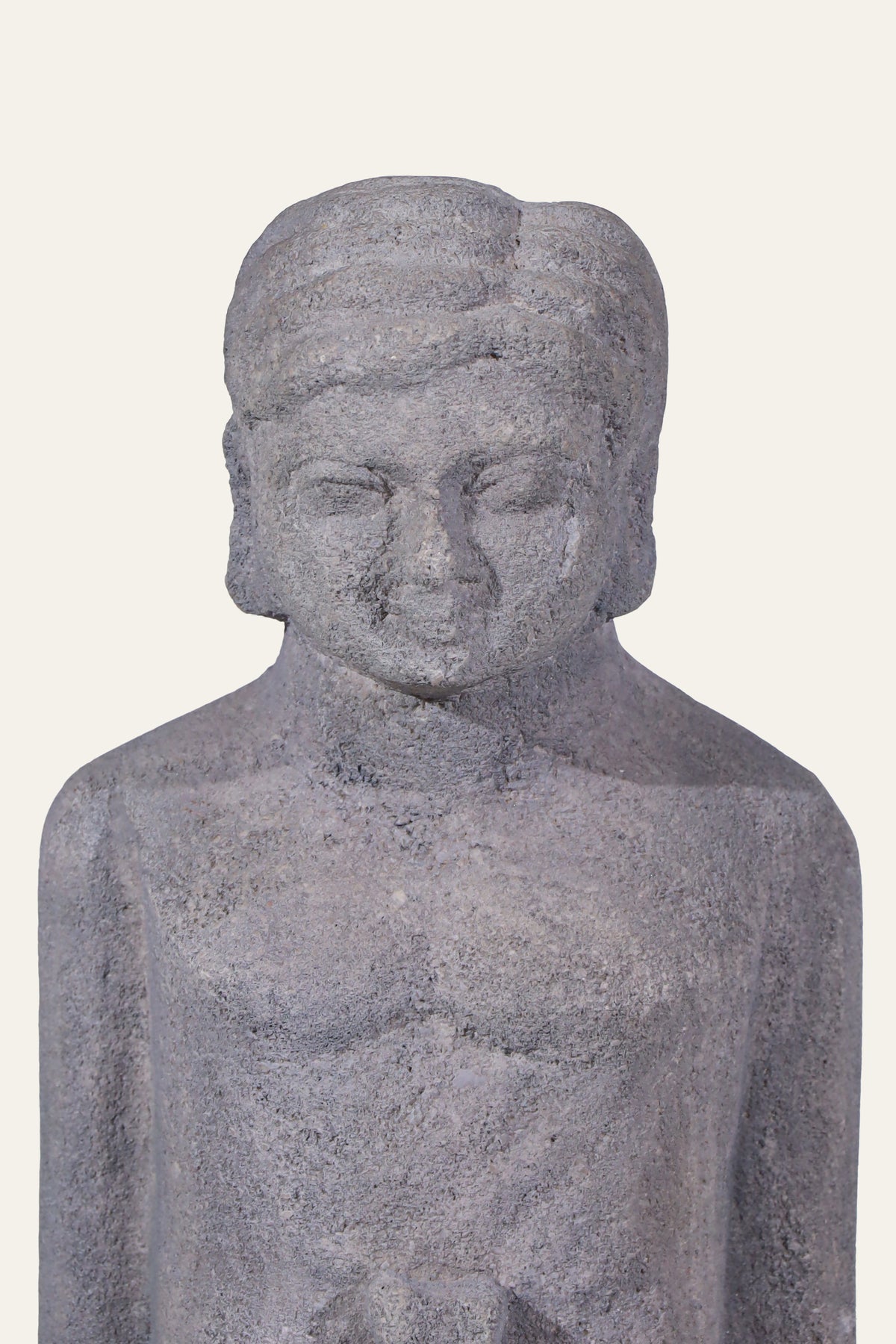 Standing Man Figure in Grey Patina Finish