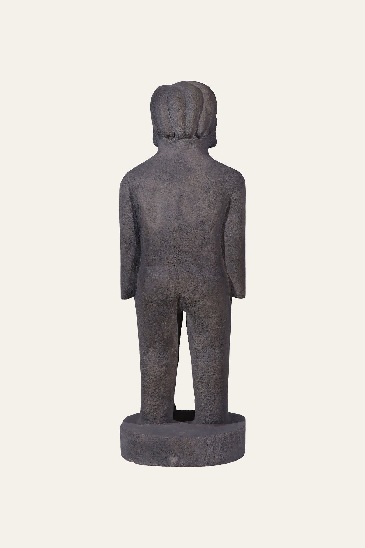Standing Man Figure in Grey Patina Finish