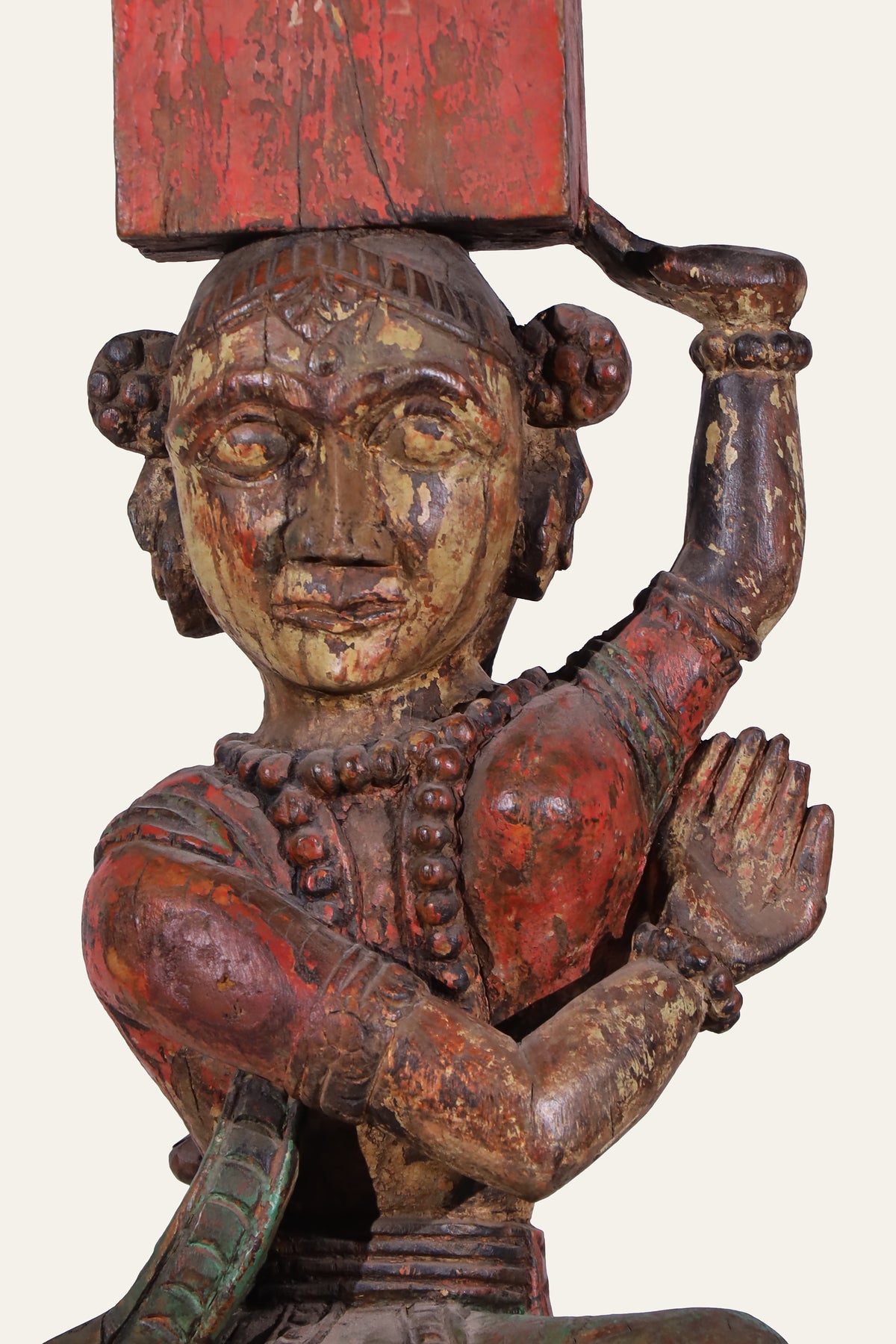 Indian Female Court Dancer Figure in Distress Finish