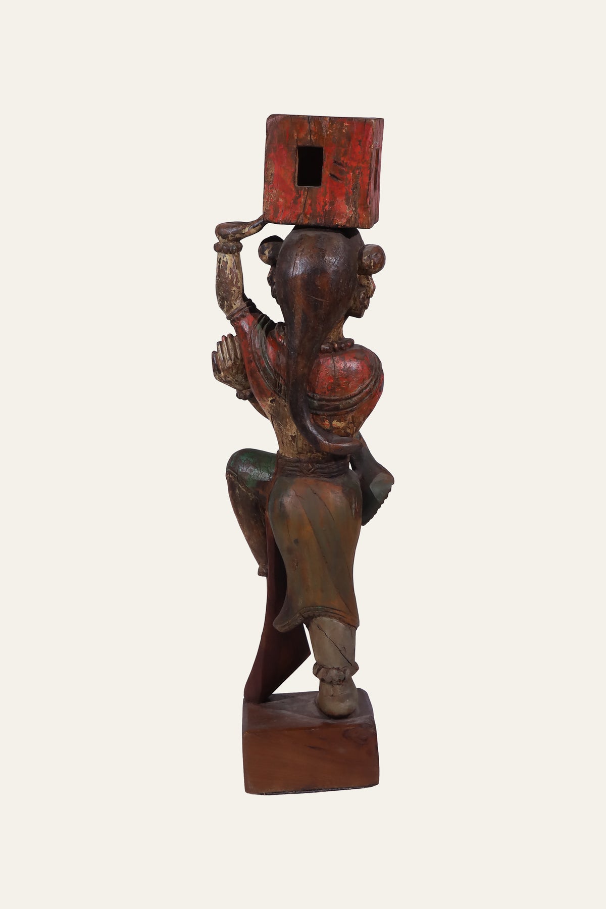Indian Female Court Dancer Figure in Distress Finish