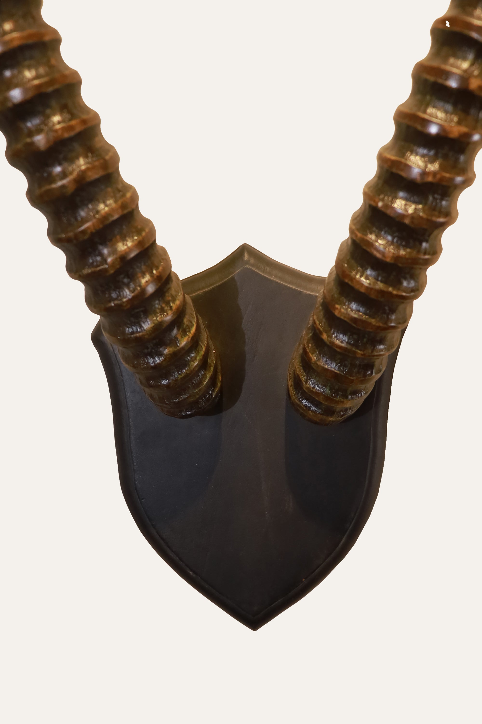 Wooden Antelope Horn Wall Decor for Entryway Accent Styling