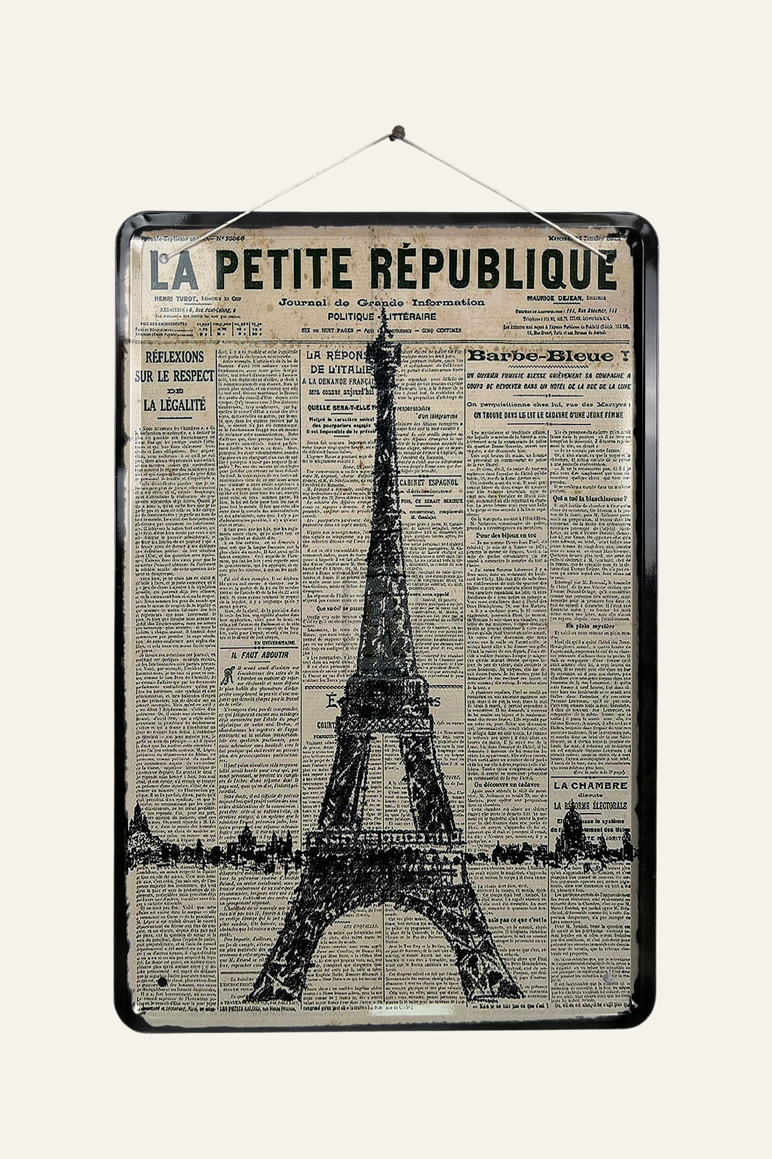 Eiffel Tower Sign Wall Board