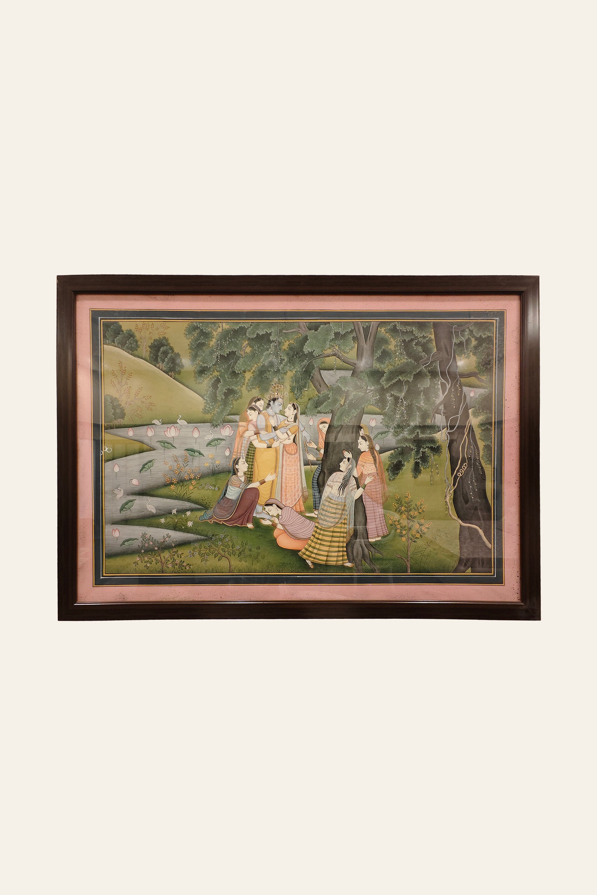 Krishna with Gopis Yamuna River Painting