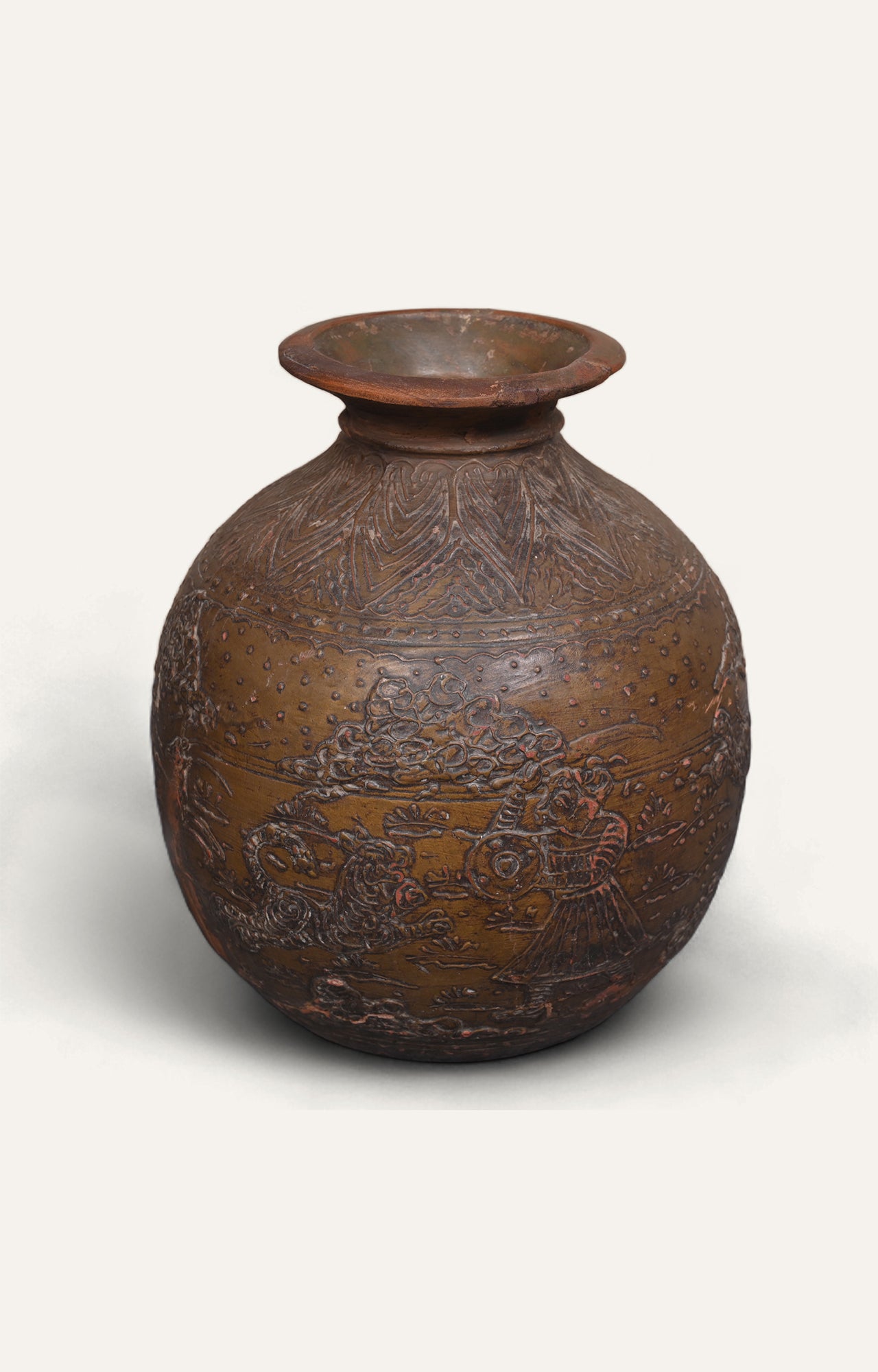 Lacquer Embossed Water Pot  - main