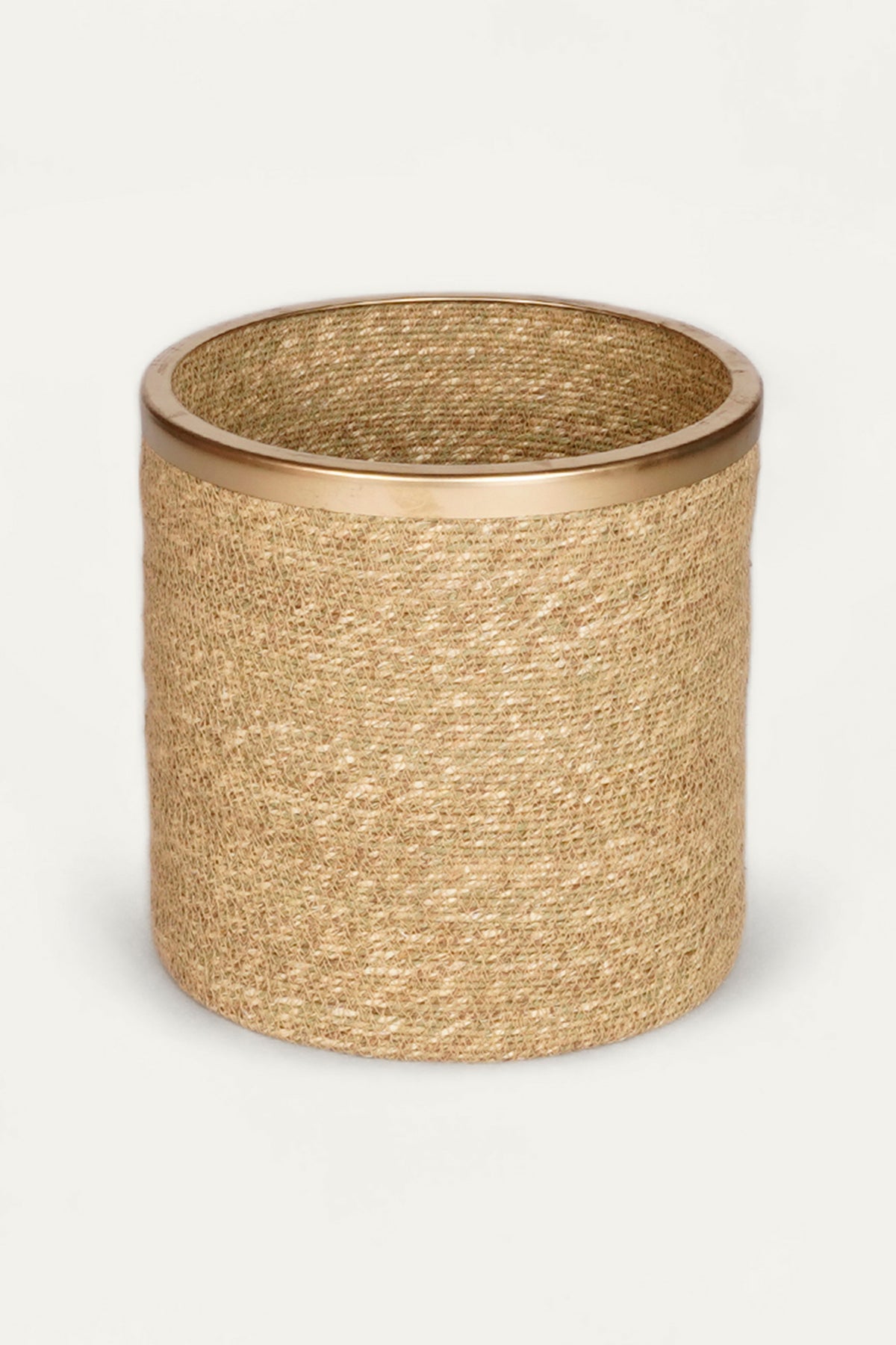 Large Seagrass Basket with Metal Rim