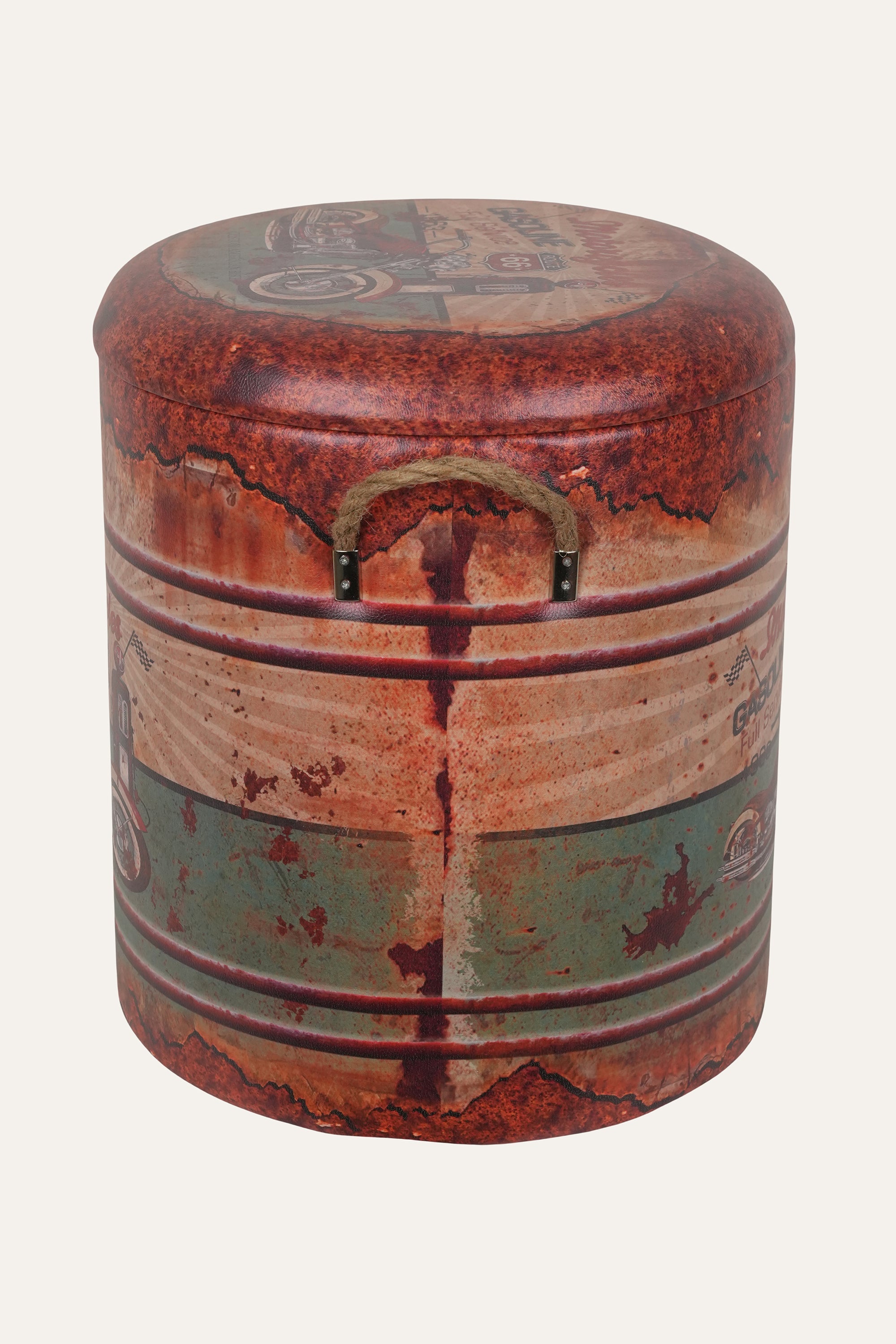 Large retro motorcycle storage trunk