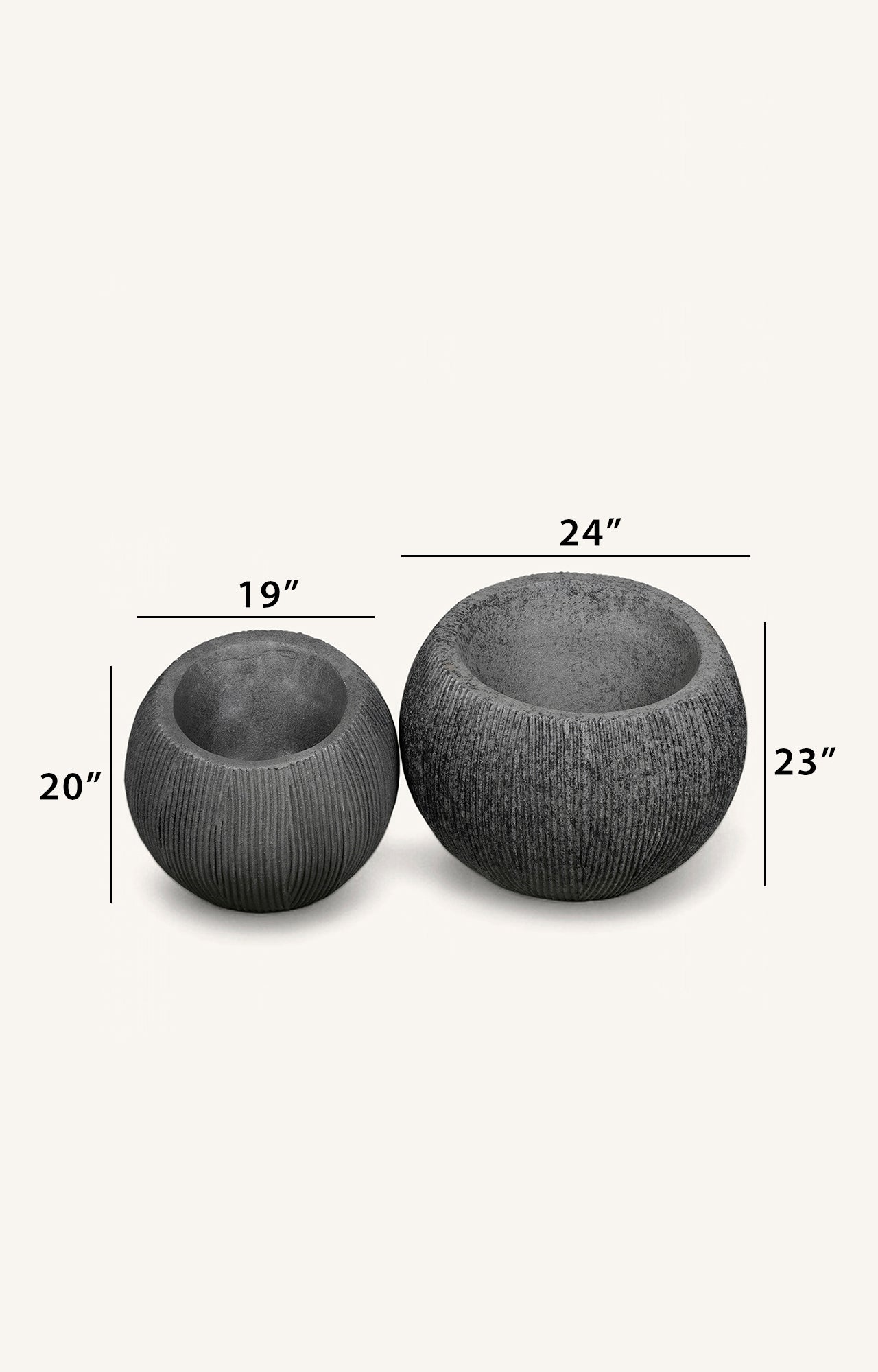 Lilie Fibreglass Planters_size