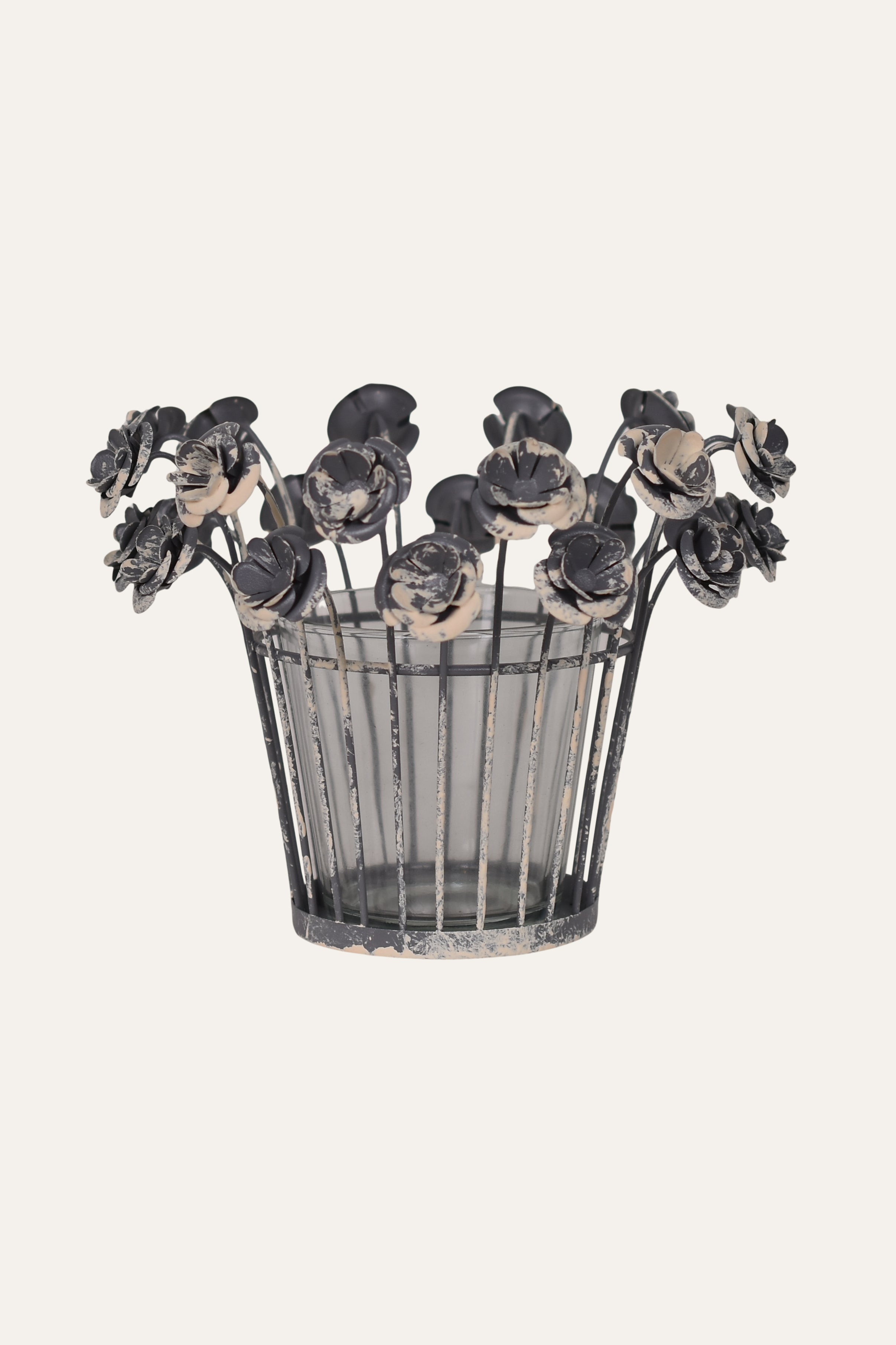 Luxury Iron & Glass Floral Decor