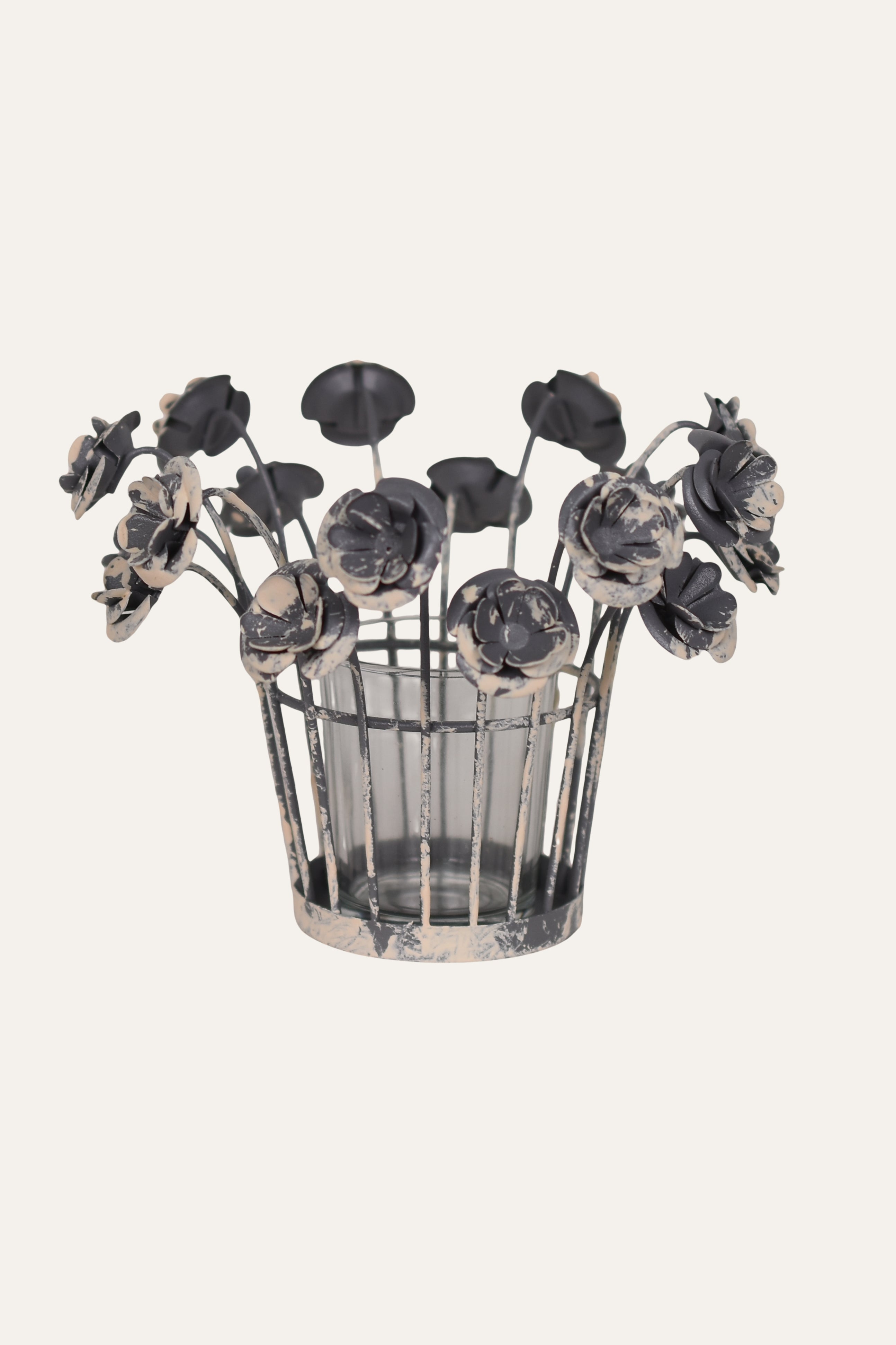 Luxury Iron & Glass Floral Decor
