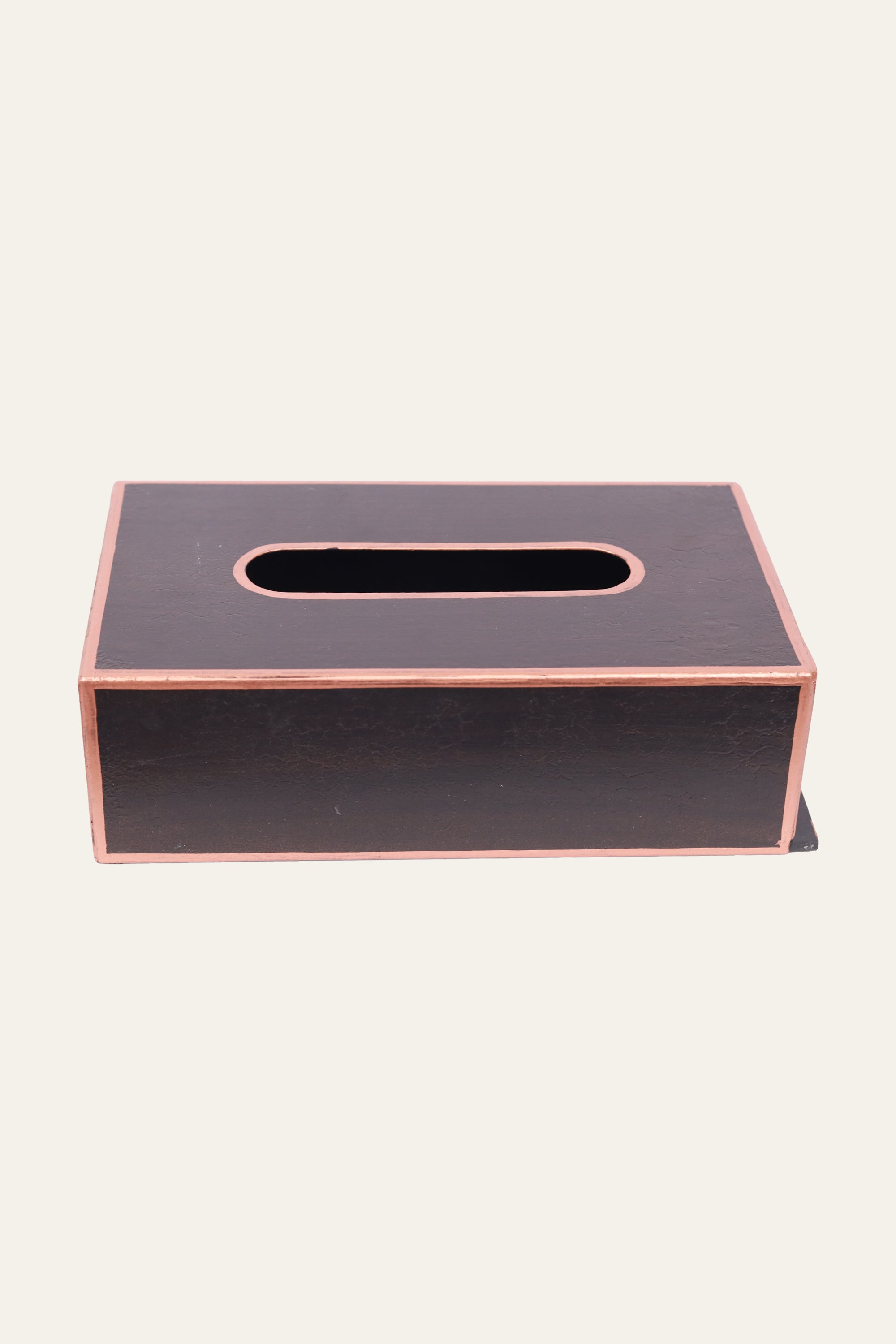 Luxury black metal tissue box