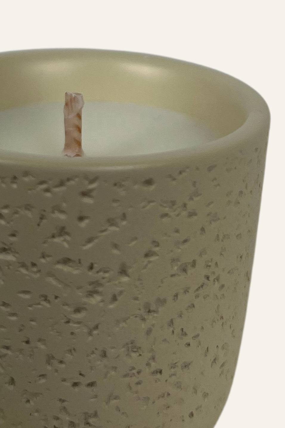 Luxury scented candle in textured ceramic jar