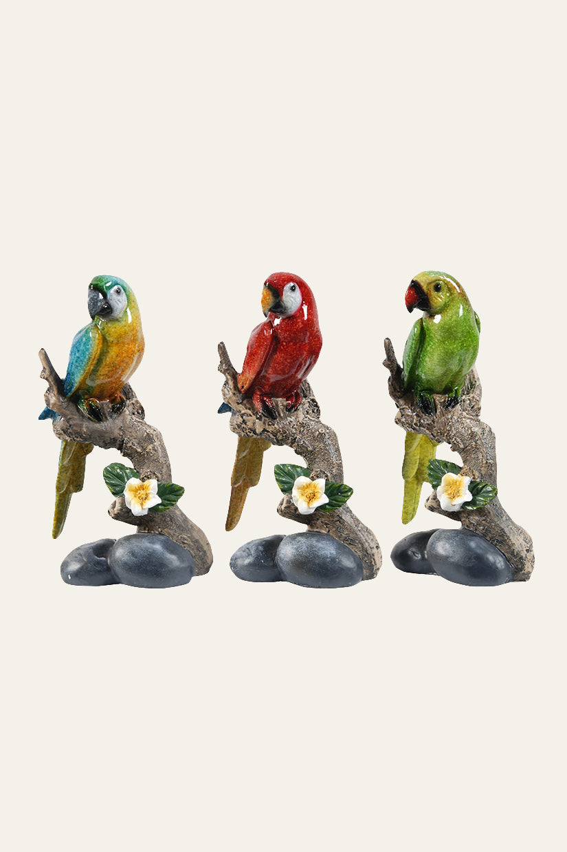 Macaw on Branch Figurine