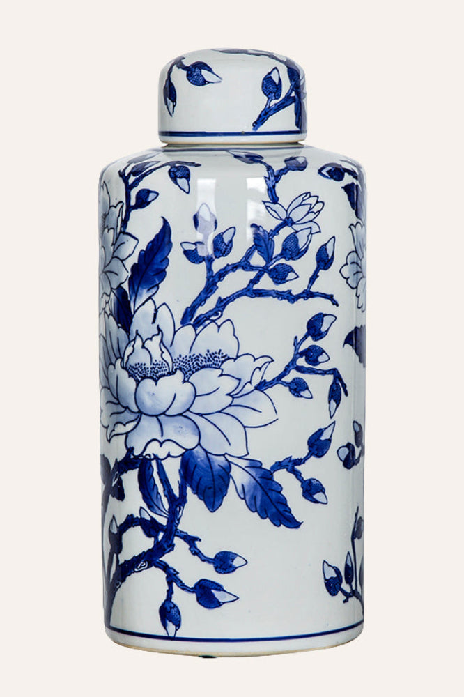 Magnolia Ceramic Ginger Jar