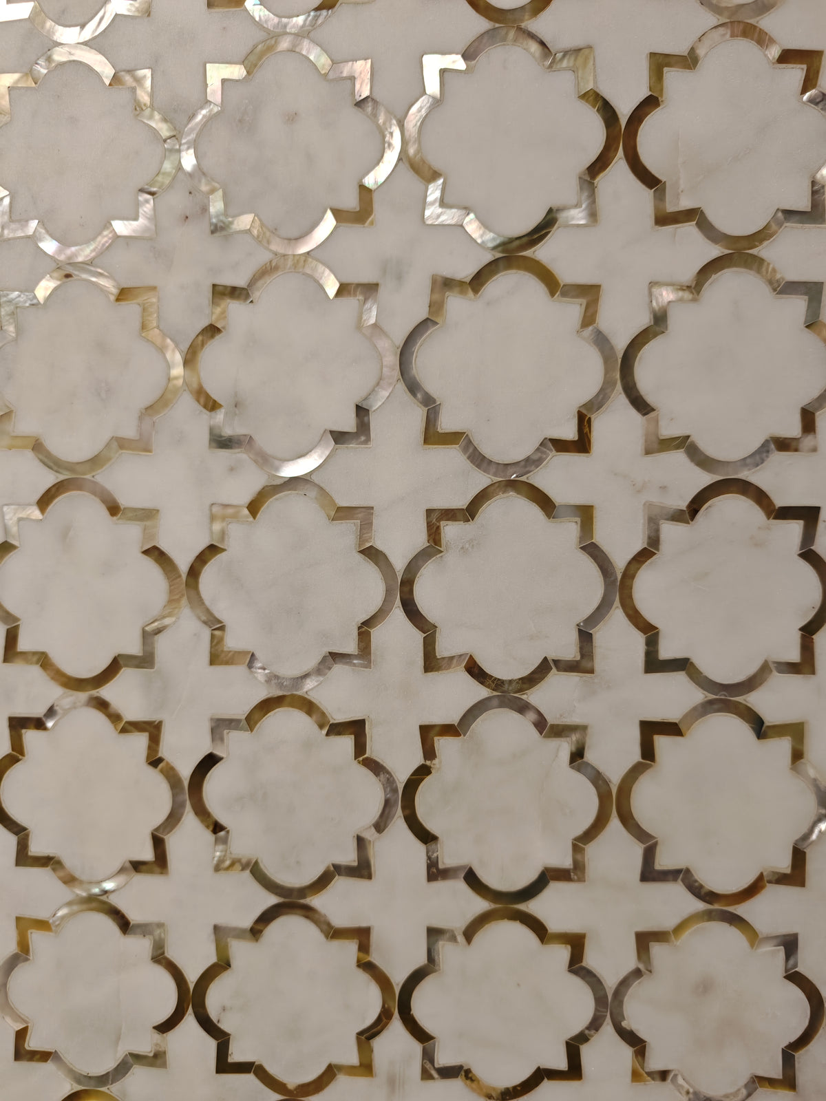Buy White Marble Brass Inlay Wall Art Panel Online | Fusion Furnishing