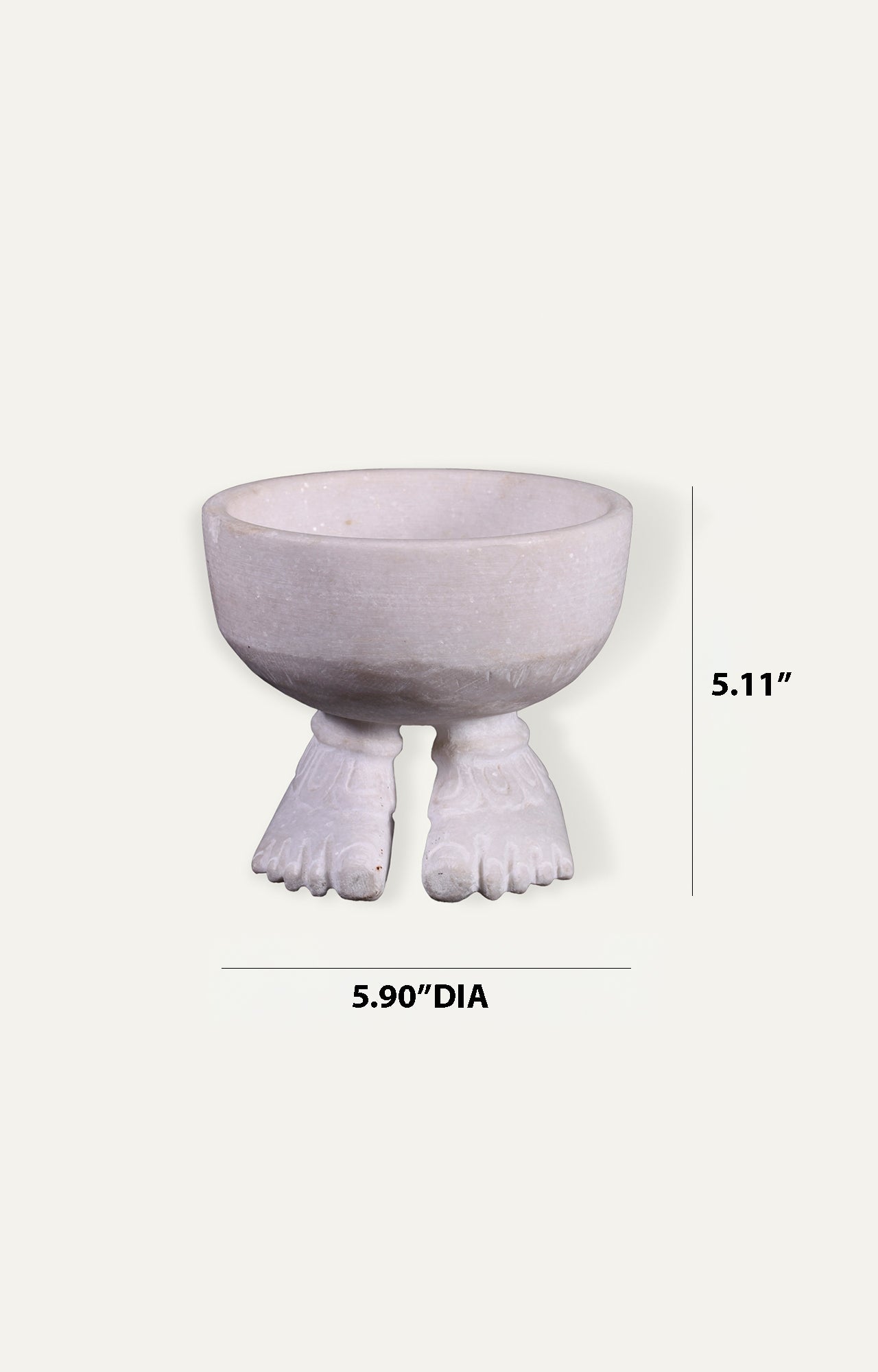 Marble Tray with Feet_size