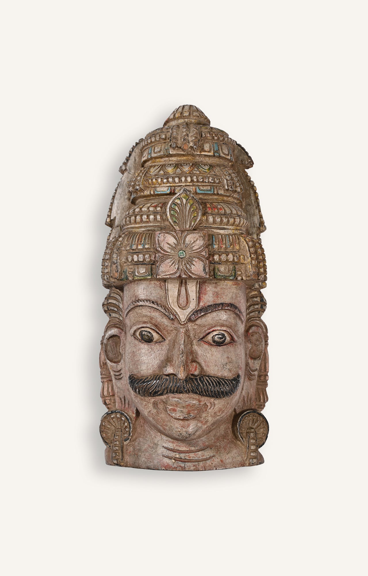 Lord Ayyamar Wooden Mask