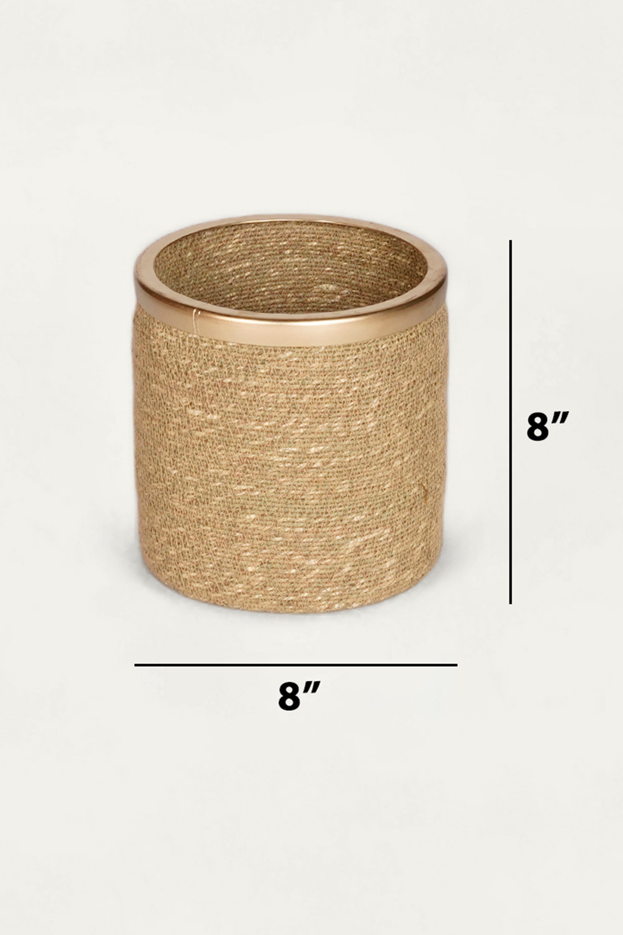 Medium Seagrass Basket with Metal Rim