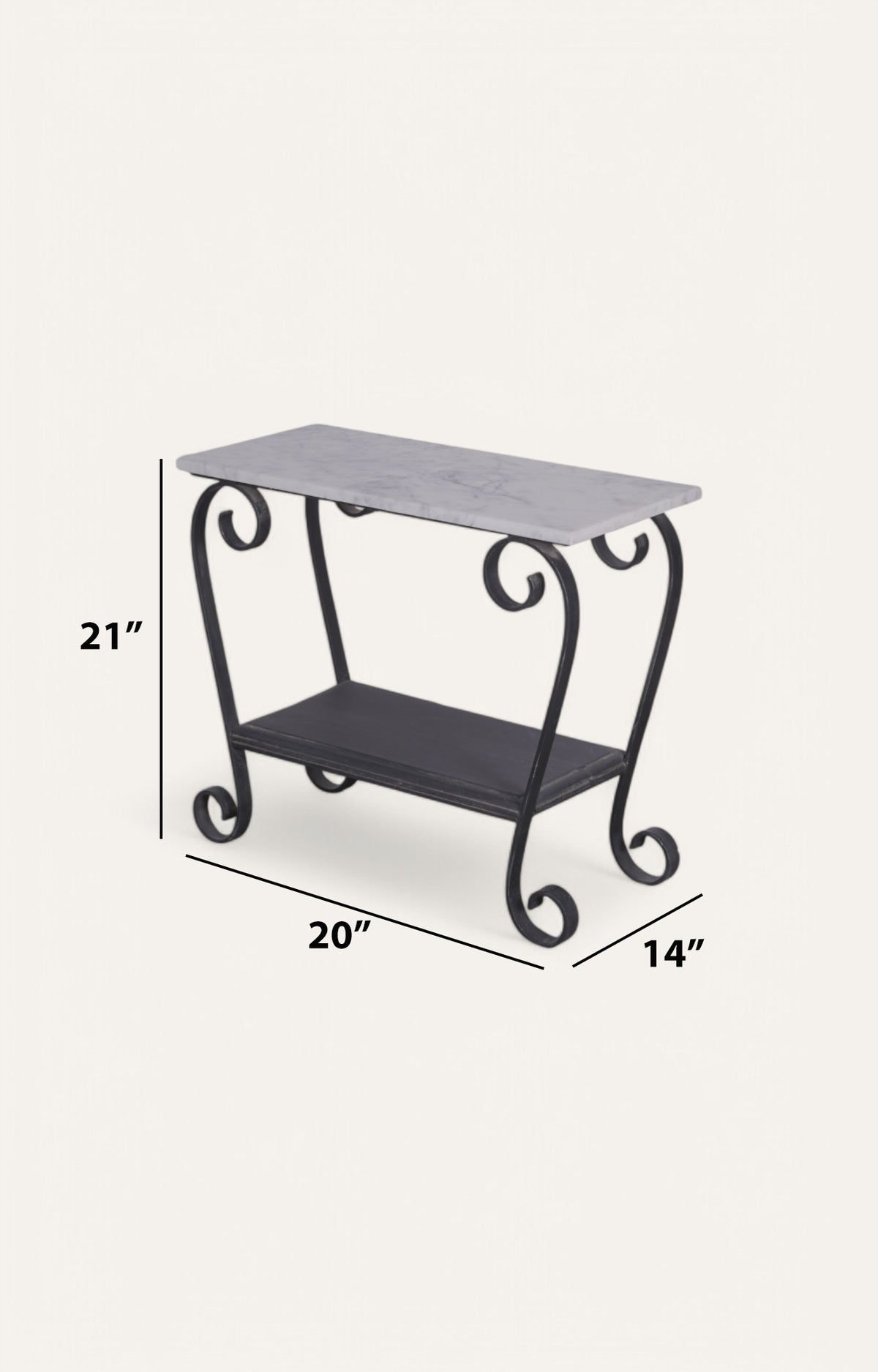 Metal Base Side Table