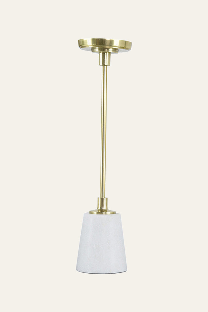 Metal Candle Holder with a Marble Base