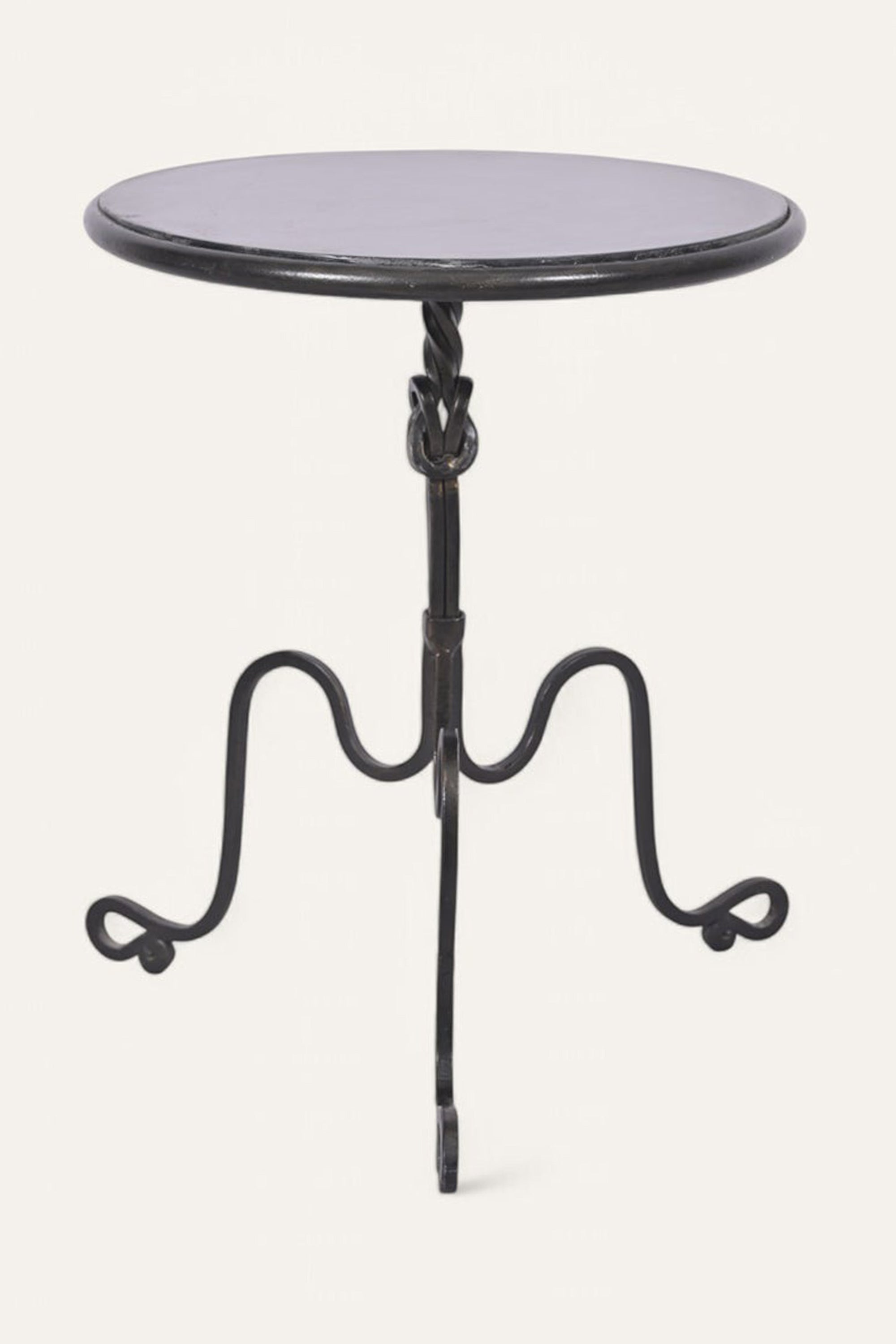 Metal Side Table with Curved Base
