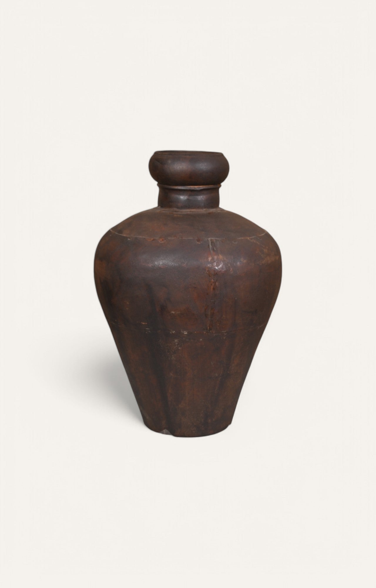 Mid-Century Iron Finish Metal Vase