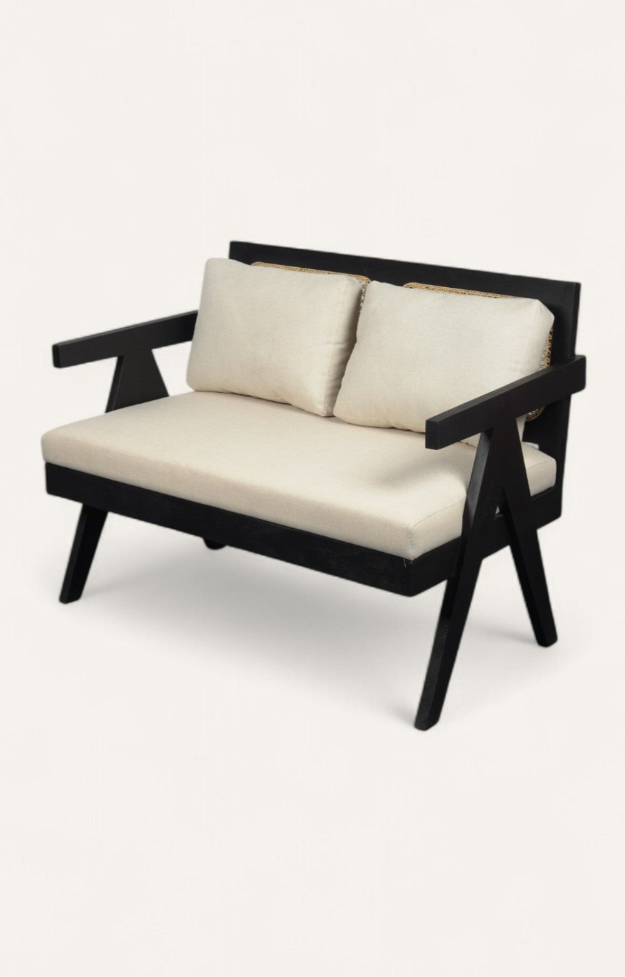 Modern Black Acacia Sofa