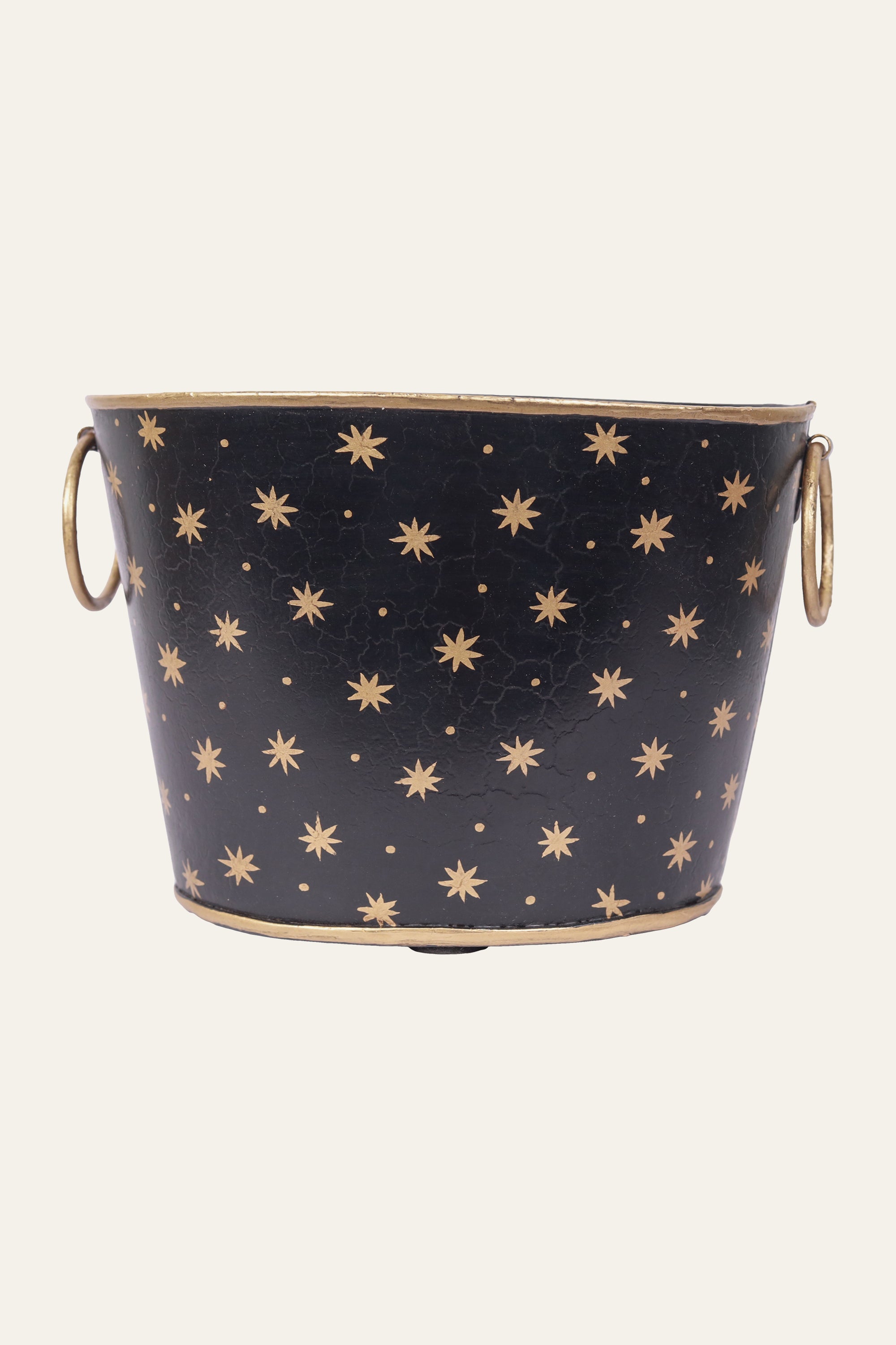 Modern Black Metal Dustbin
