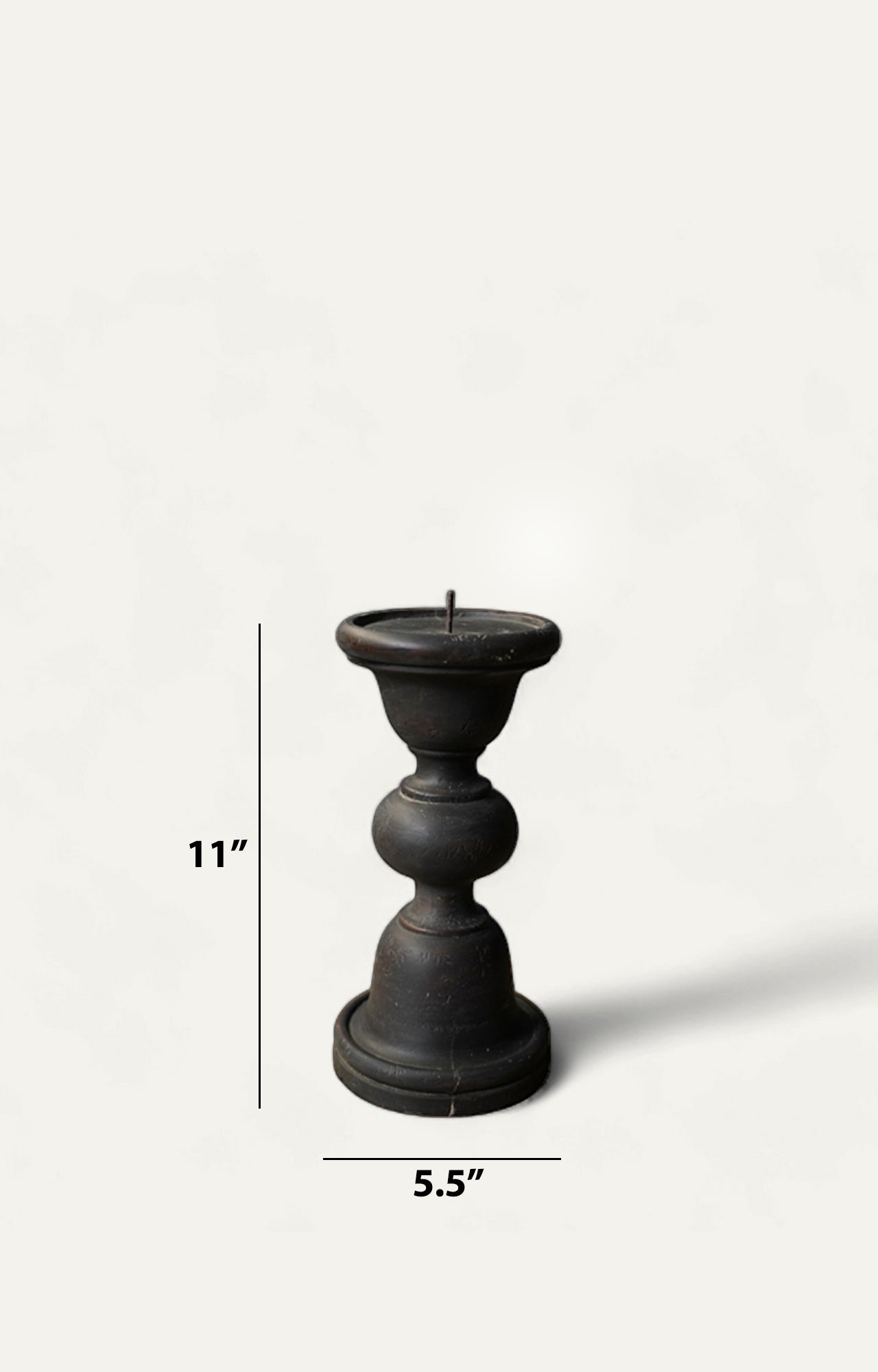 Modern Geometric wooden candle stand_size