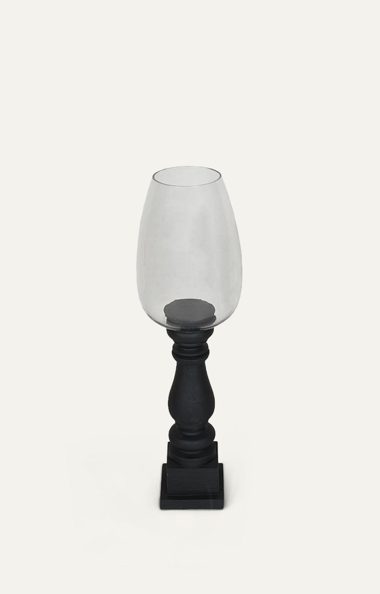 Modern Glass and Wood Candle Holder -main