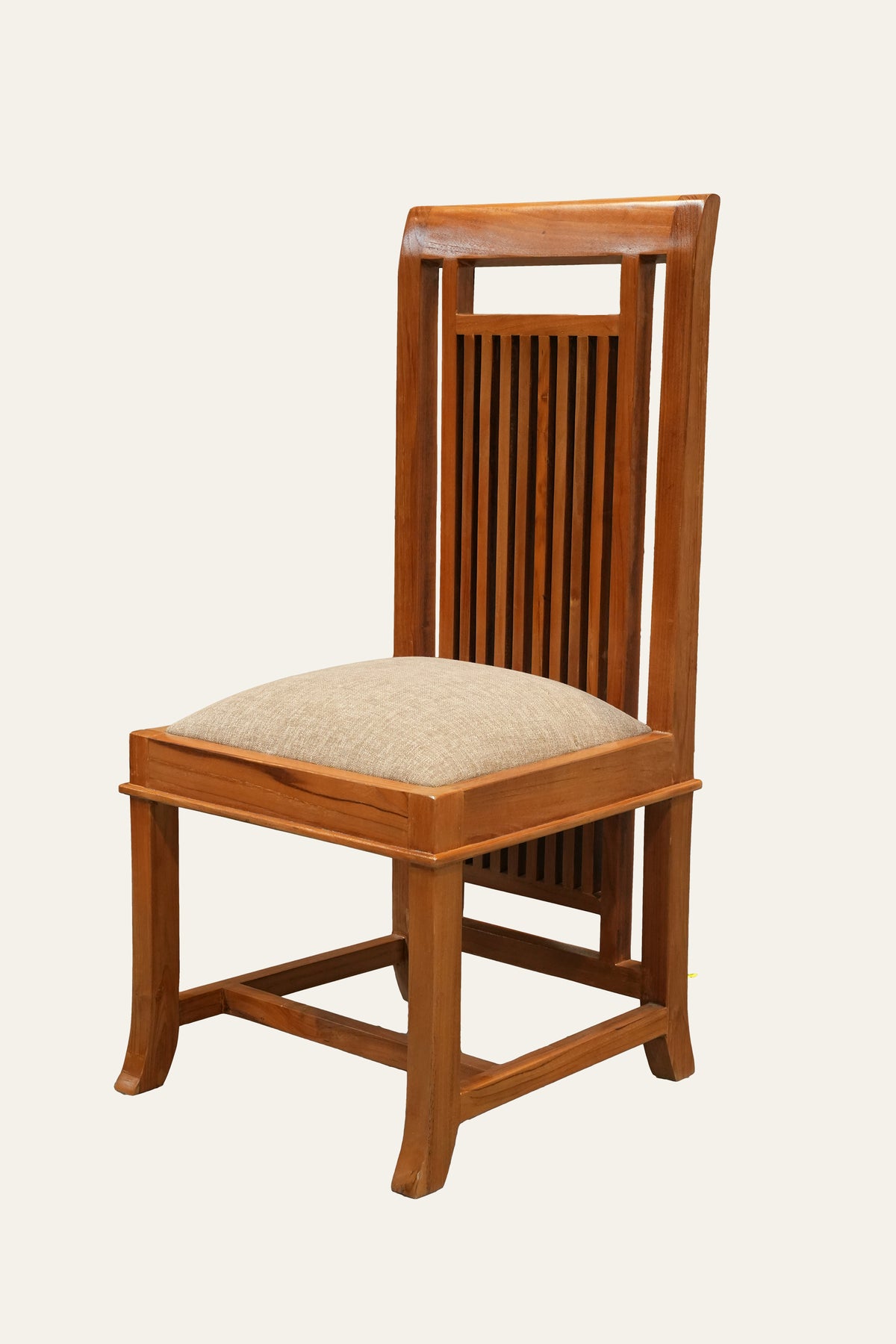 Modern High Slatted Back Accent Chair