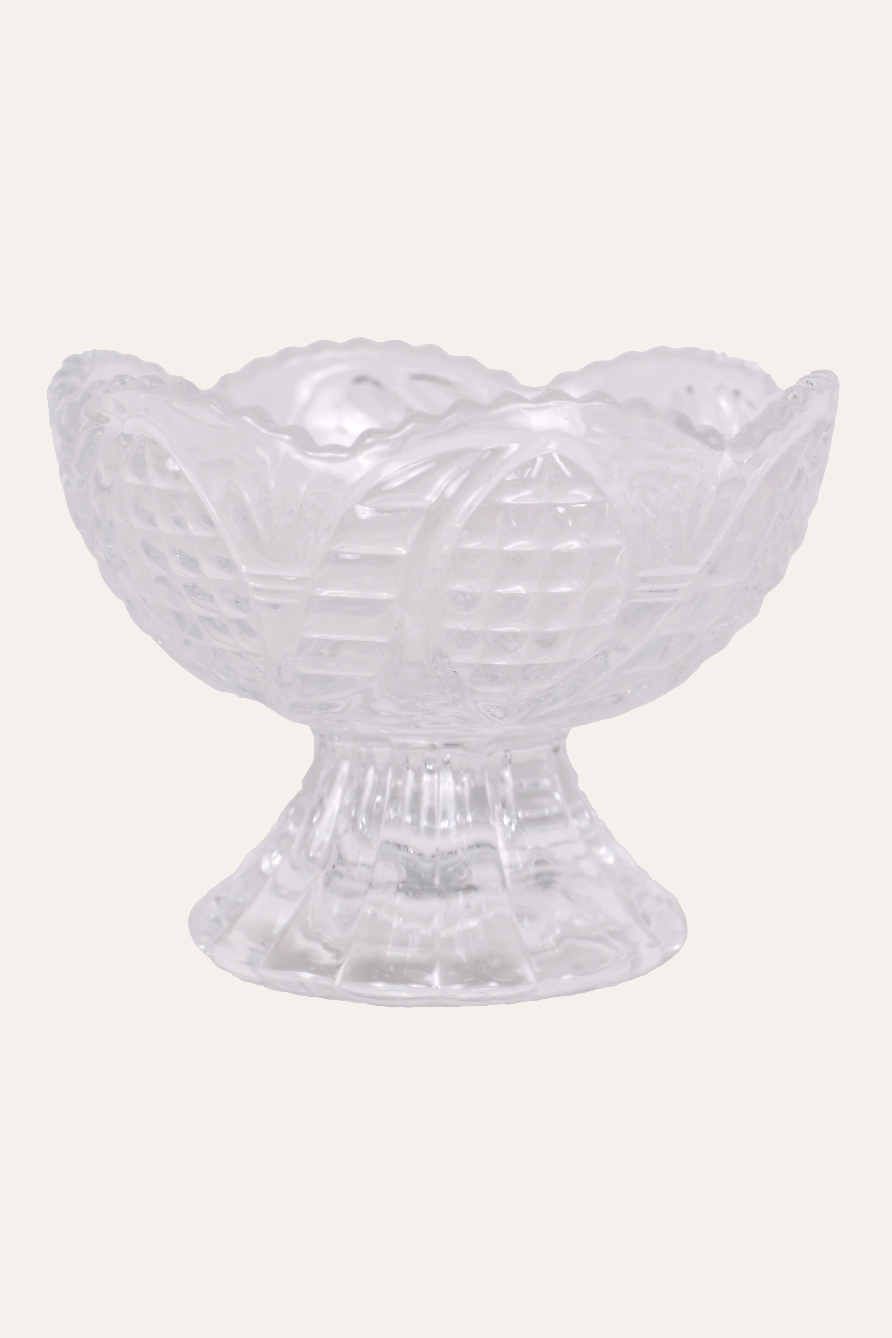 Modern Minimal Fluted Glass Serving Bowl