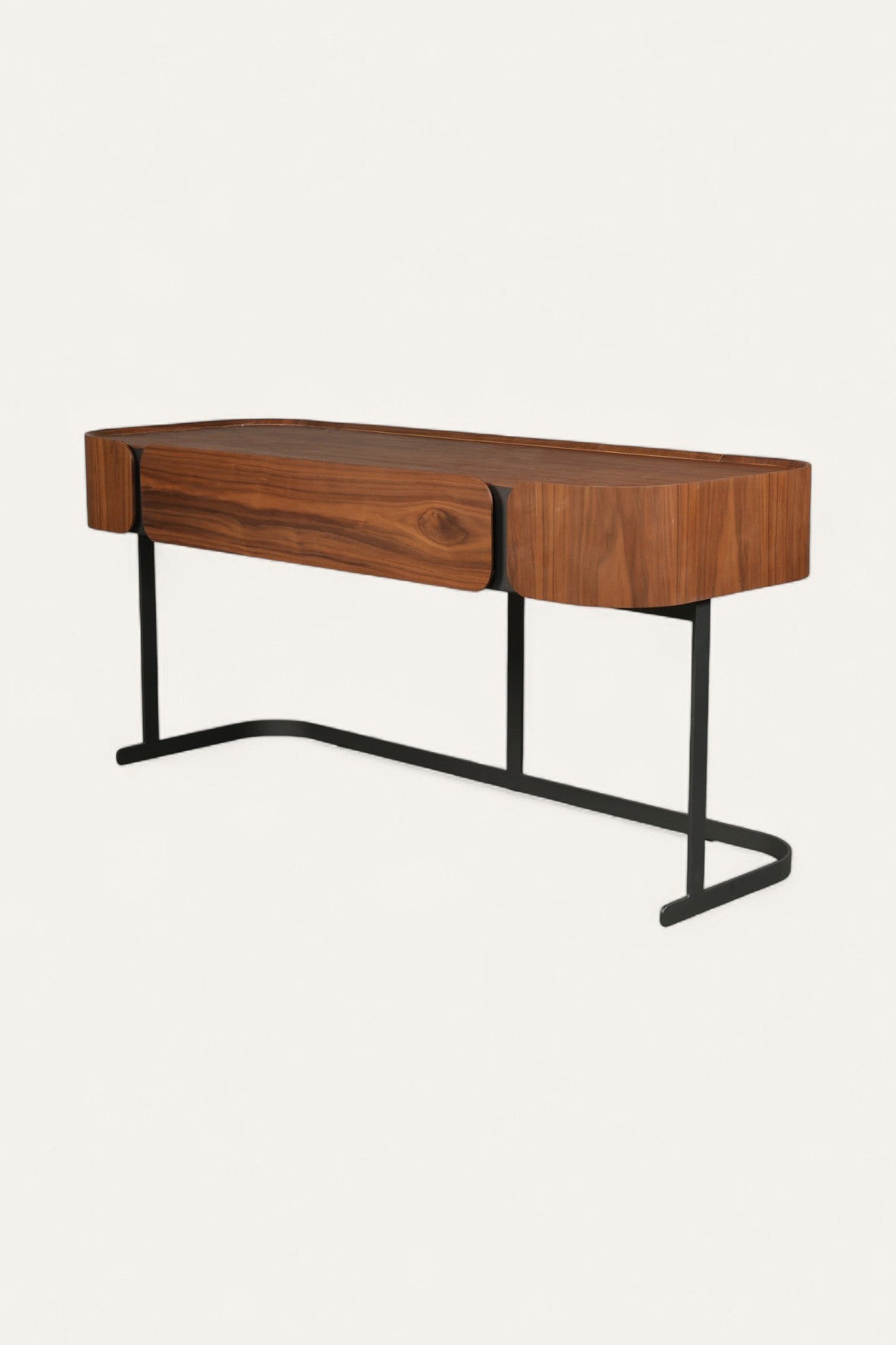 Modern Walnut Wood Writing Desk