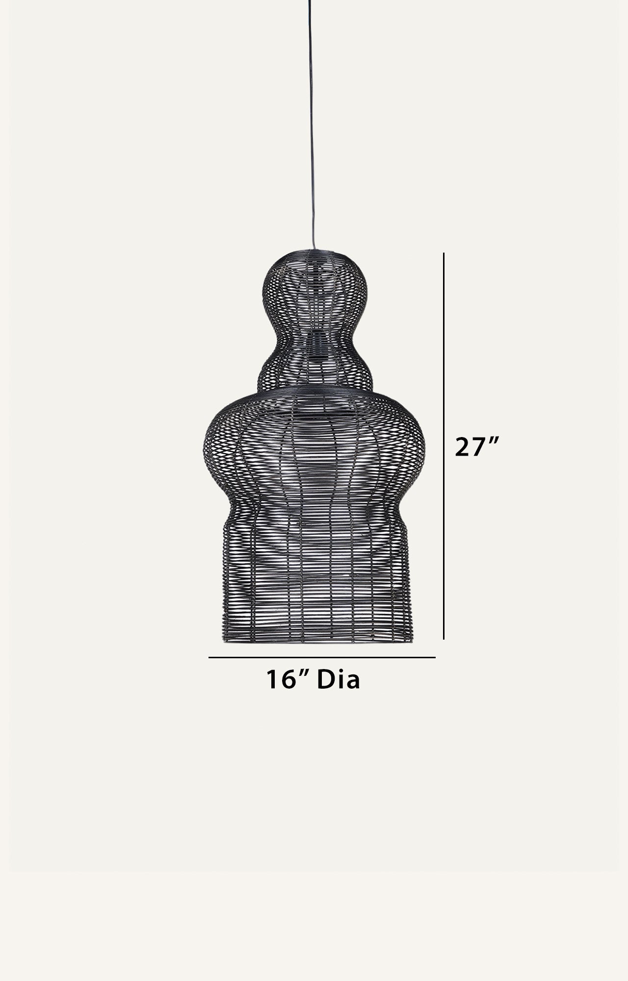 Modern Wireframe Lamp_size