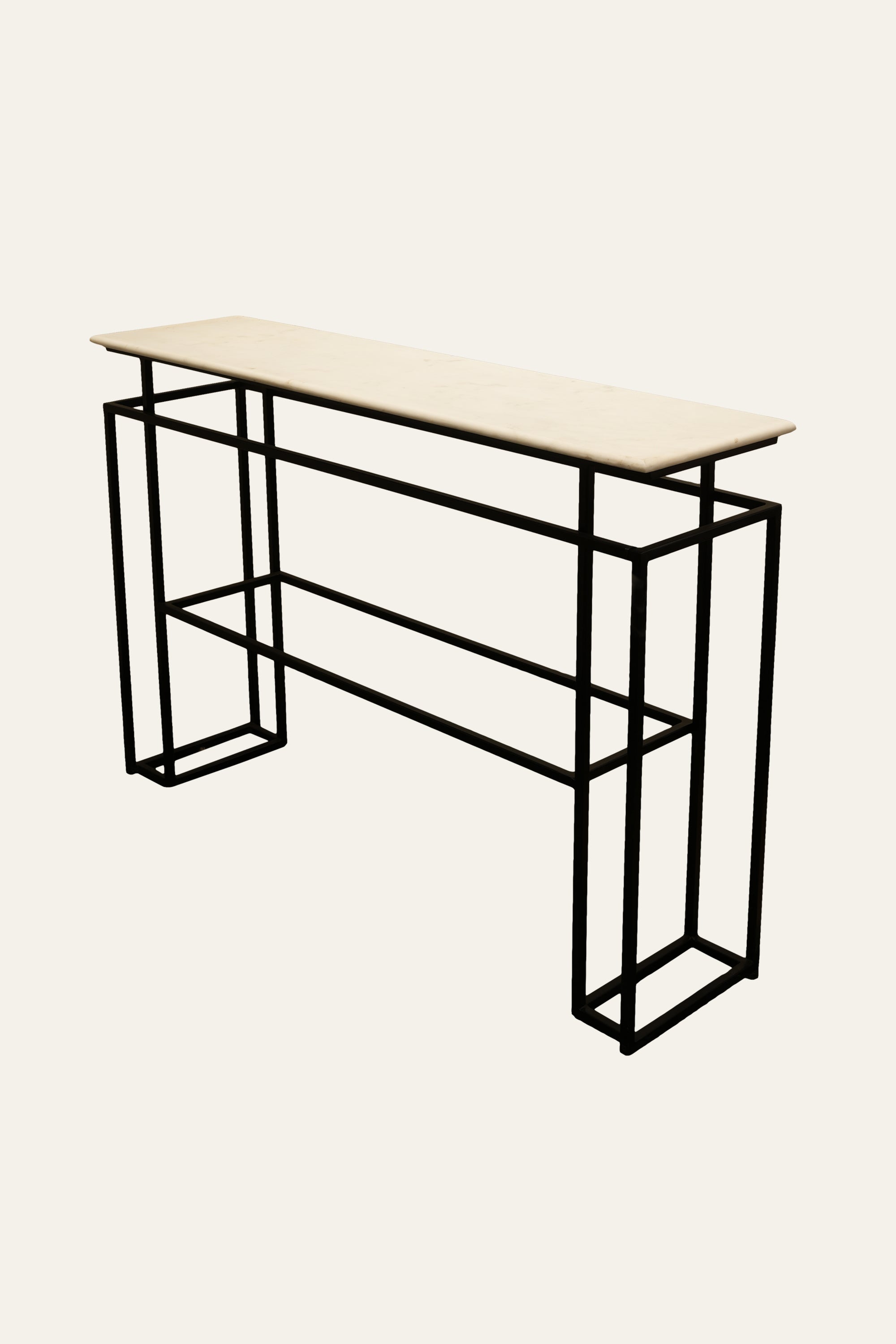 Modern console table with marble top