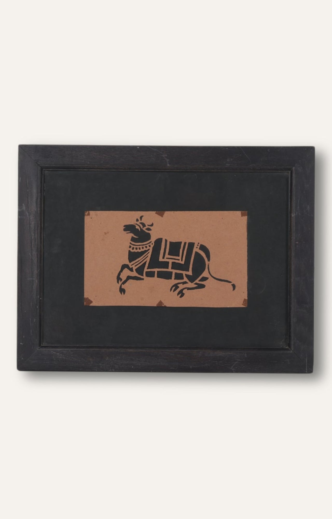 Nandi Cow Stencil Art (Framed)