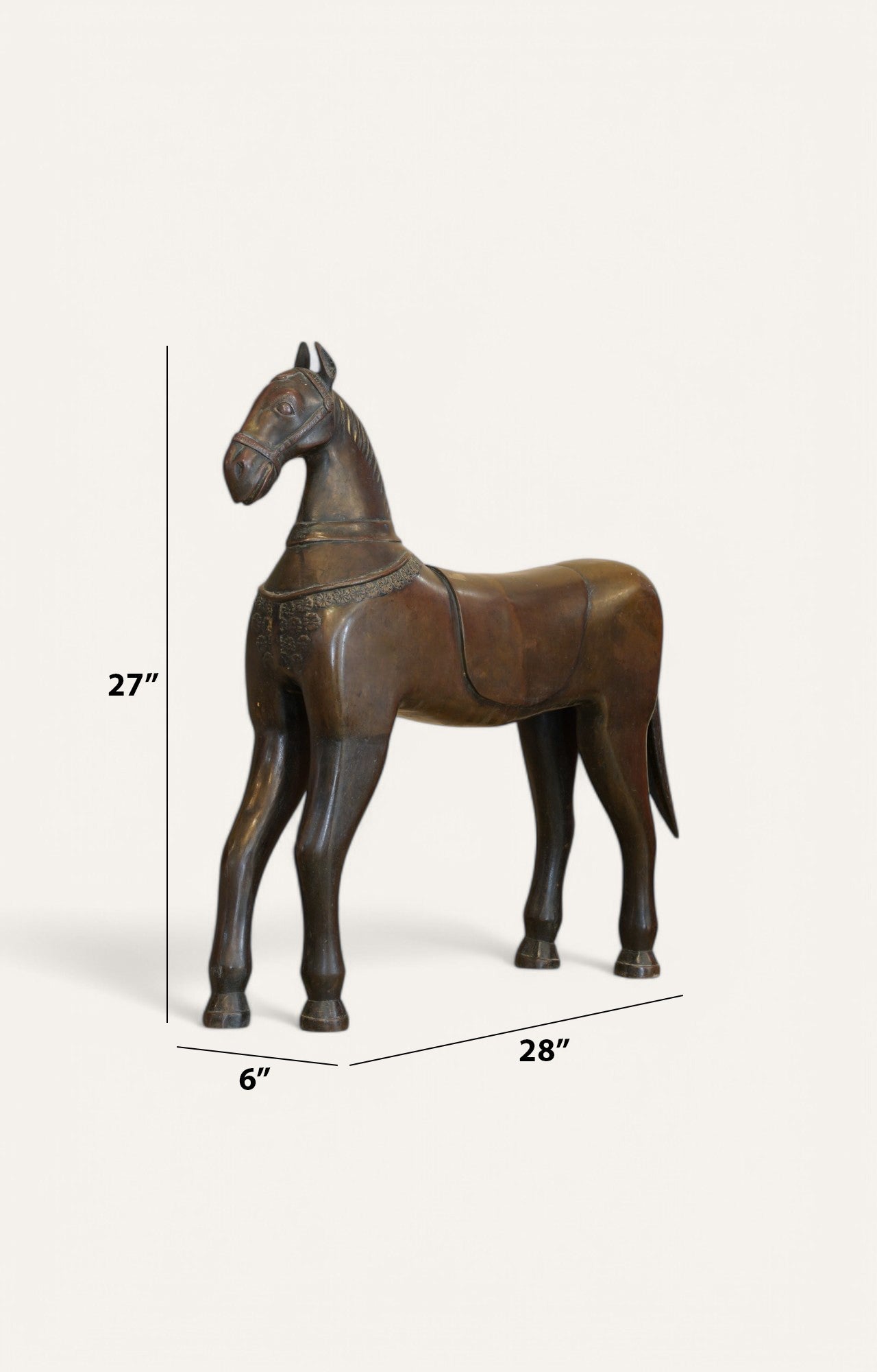 Brass Horse Sculpture