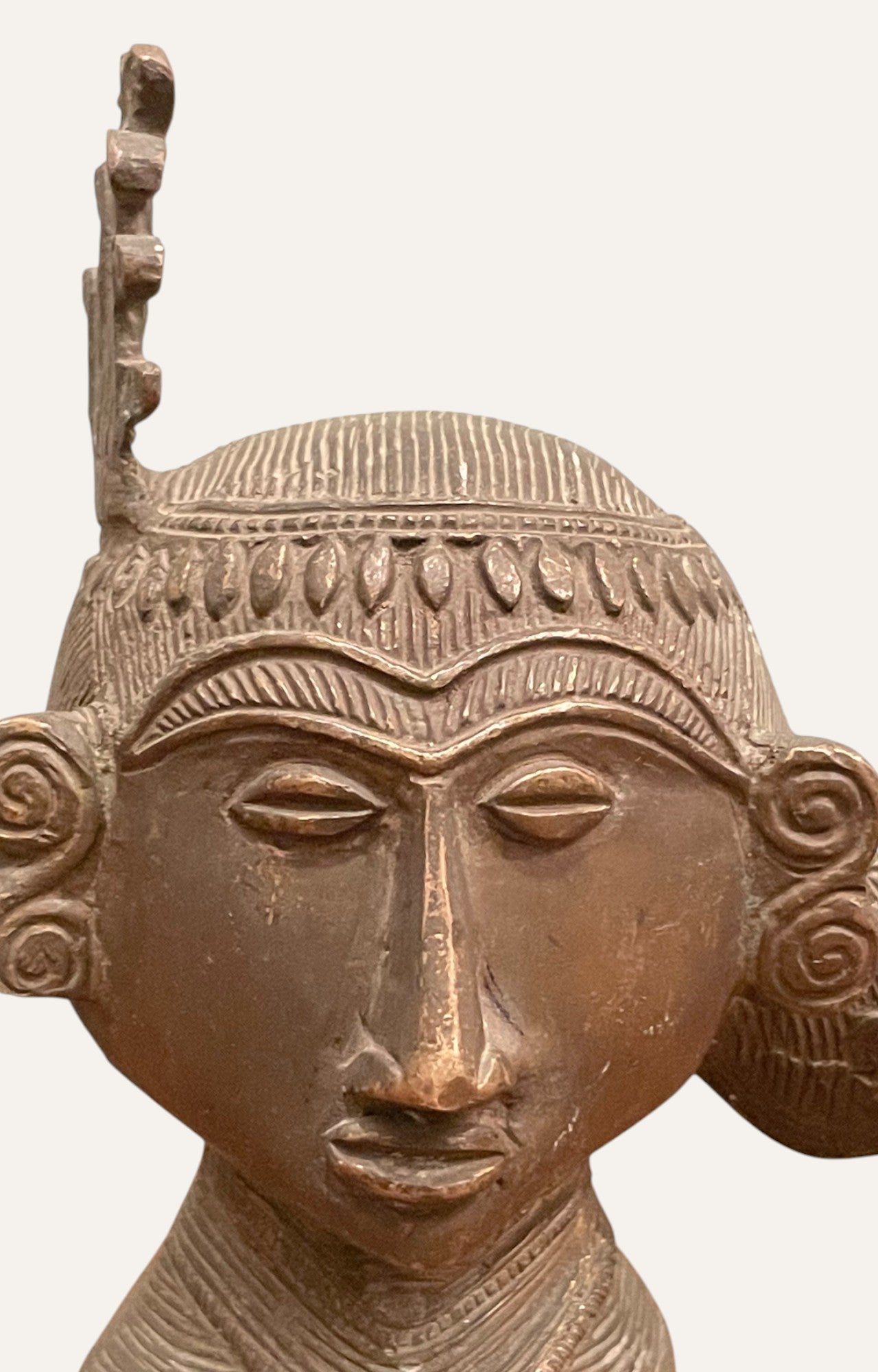 Gauri Head Brass Sculpture