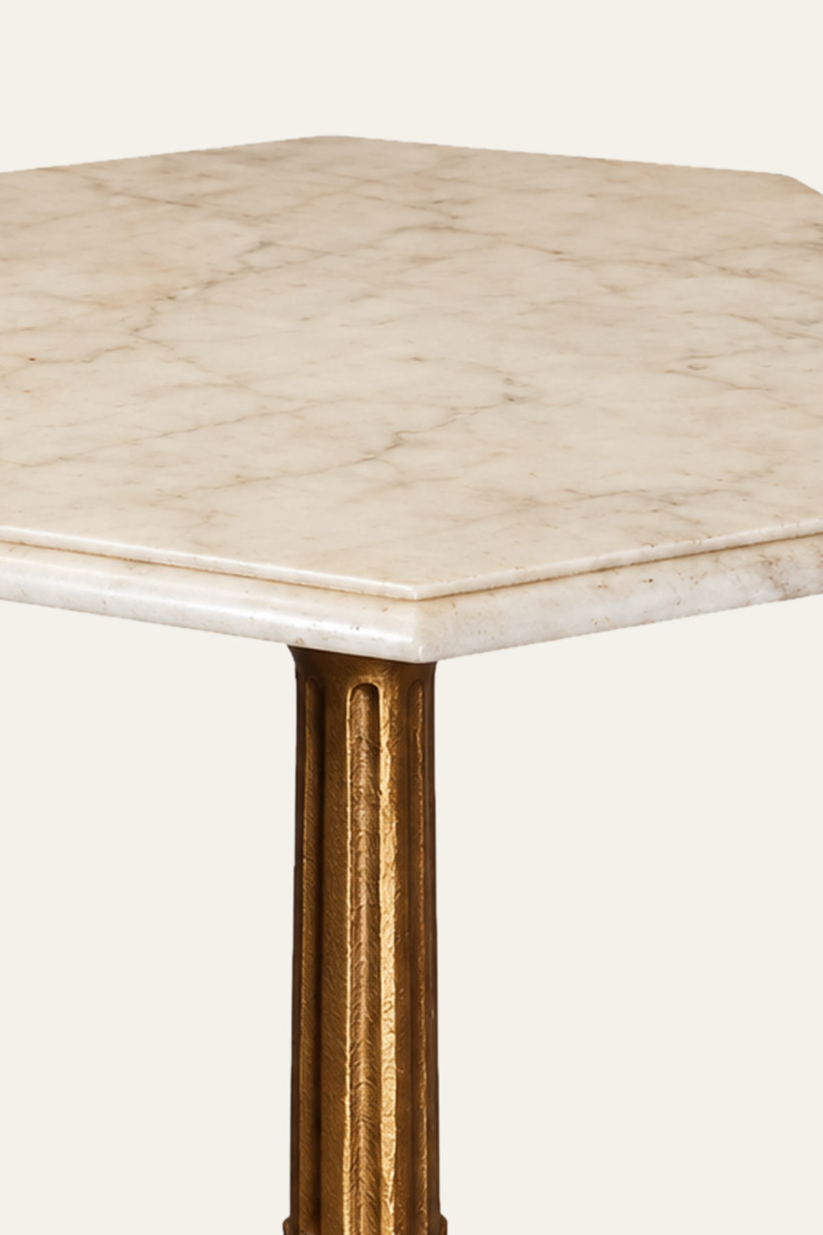 Octagonal marble side table
