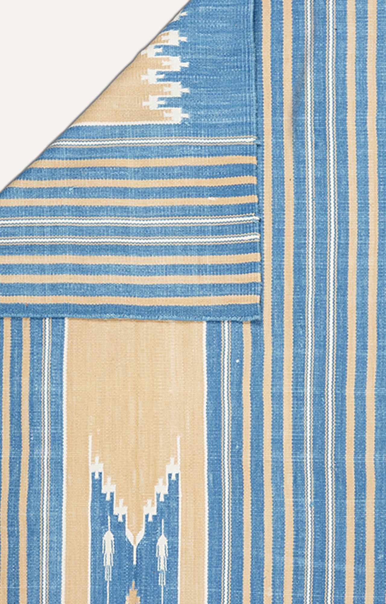 striped fabric rug