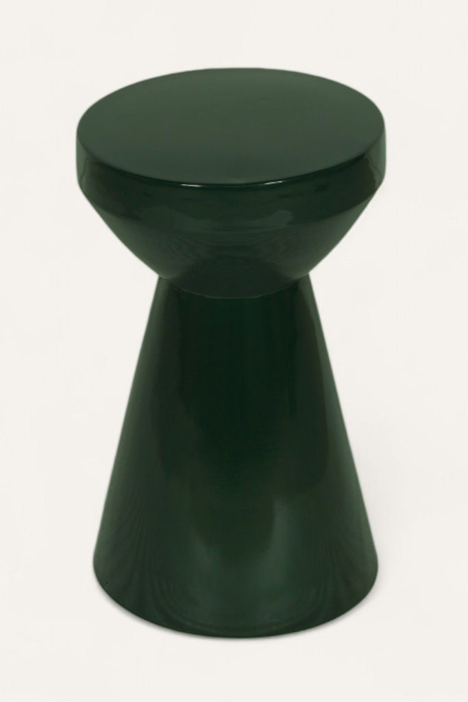 Palm Green Hourglass Side Table