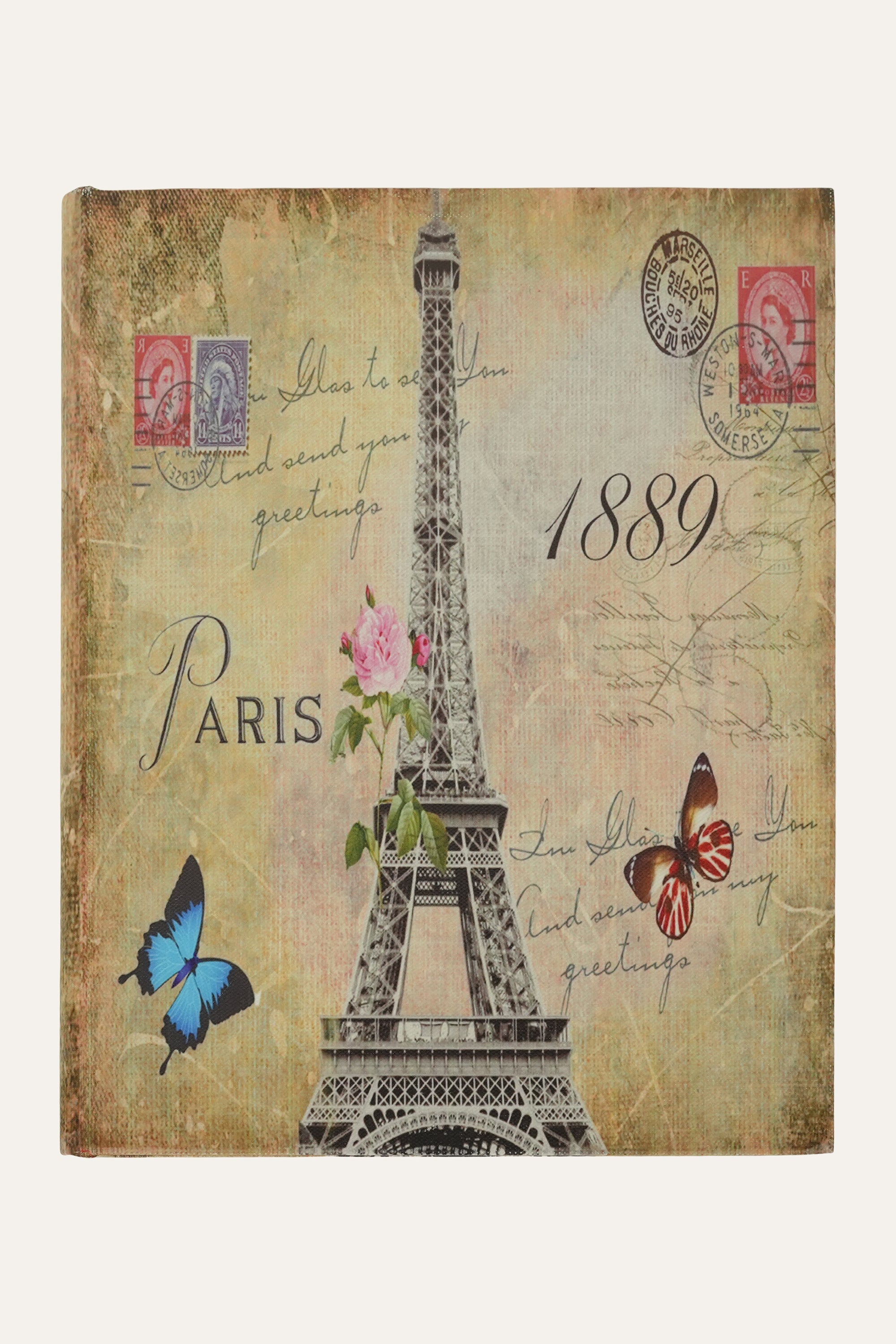 Paris themed decorative book storage box
