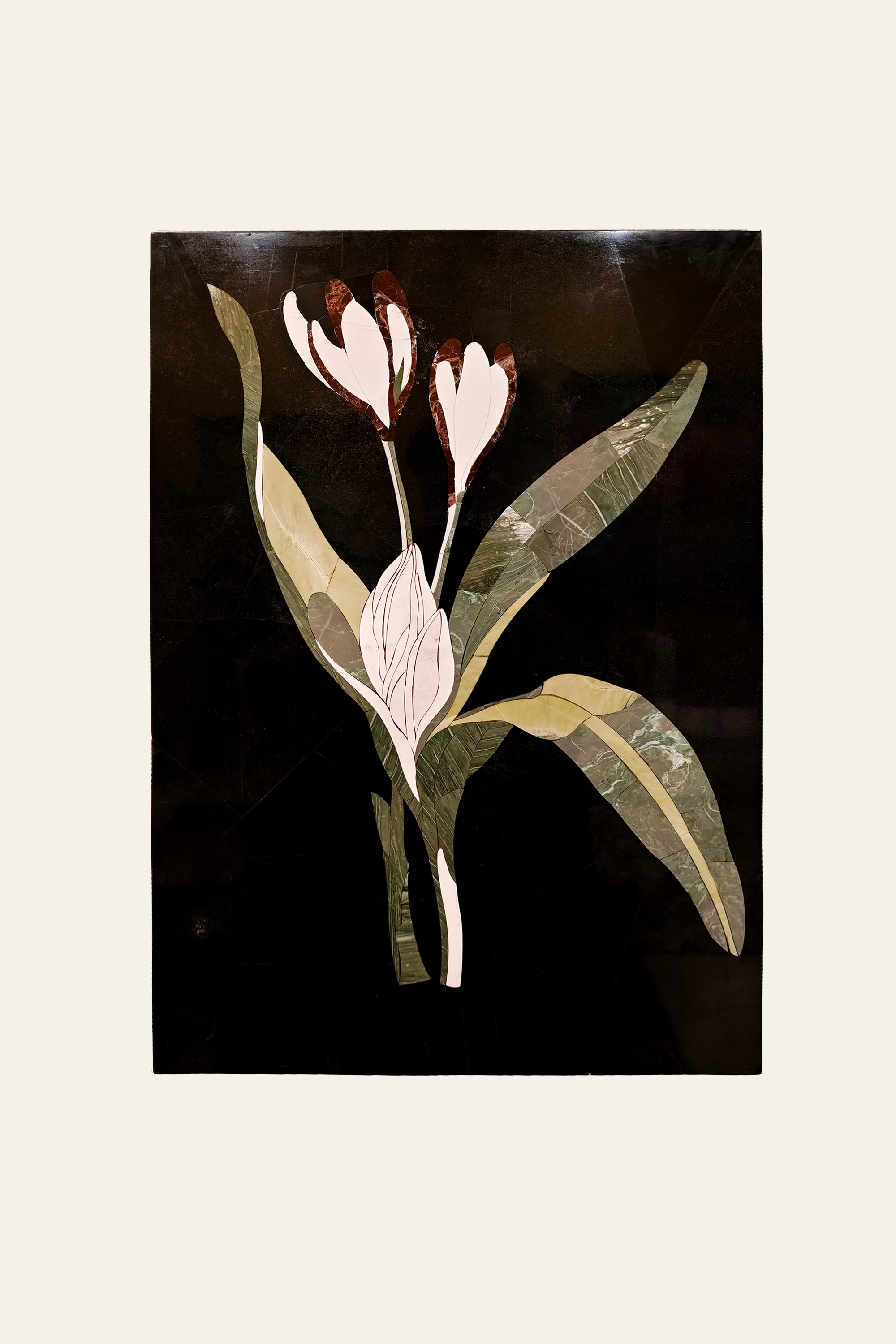 Pietra Dura Floral Inlay Wall Art