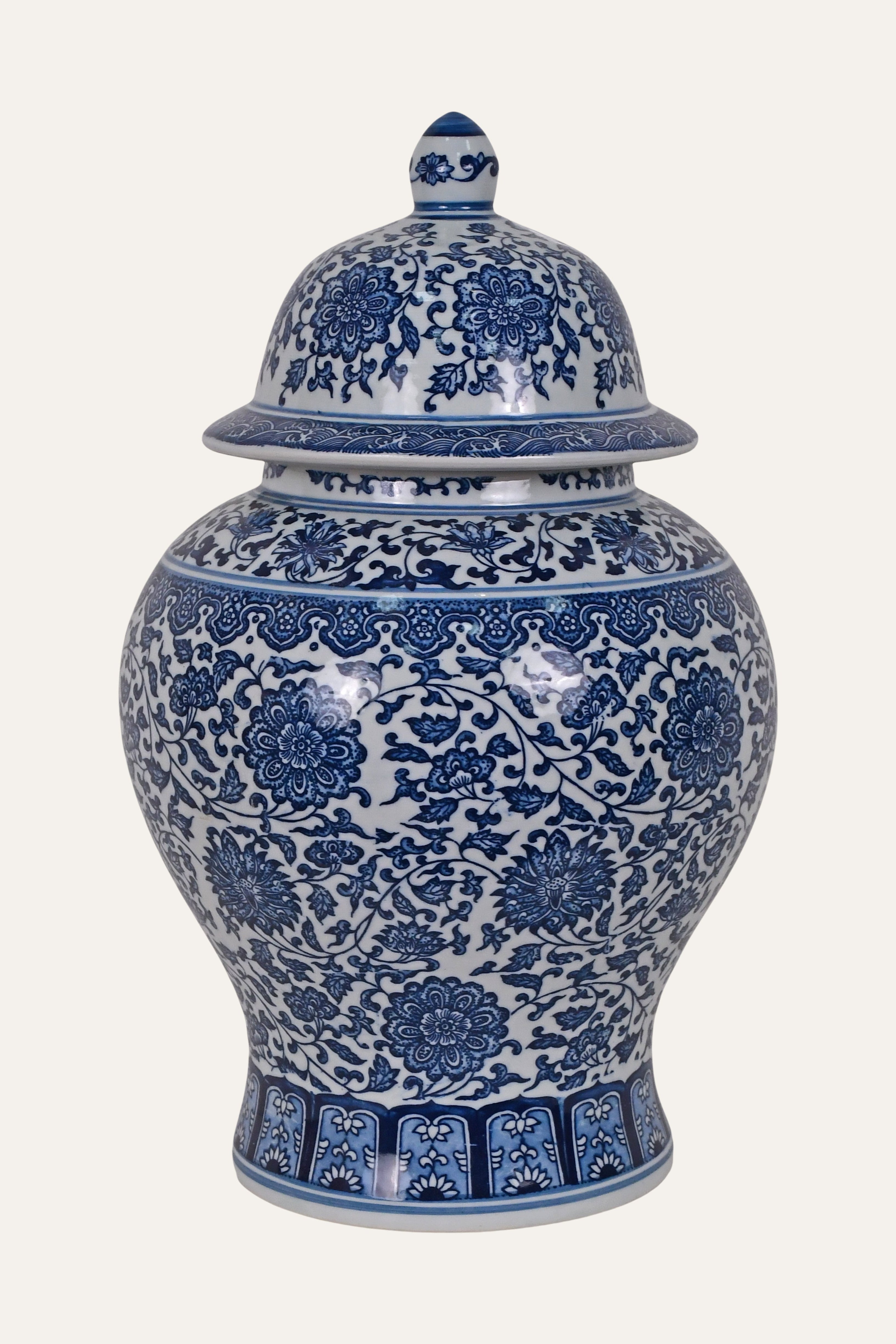 Porcelain Chinoiserie Temple Vase