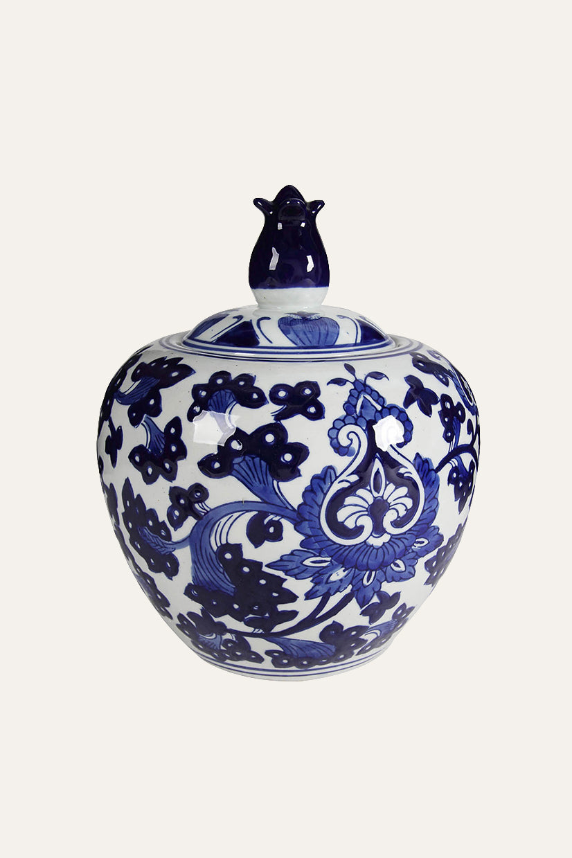 Porcelain Decorative Jar with Lid
