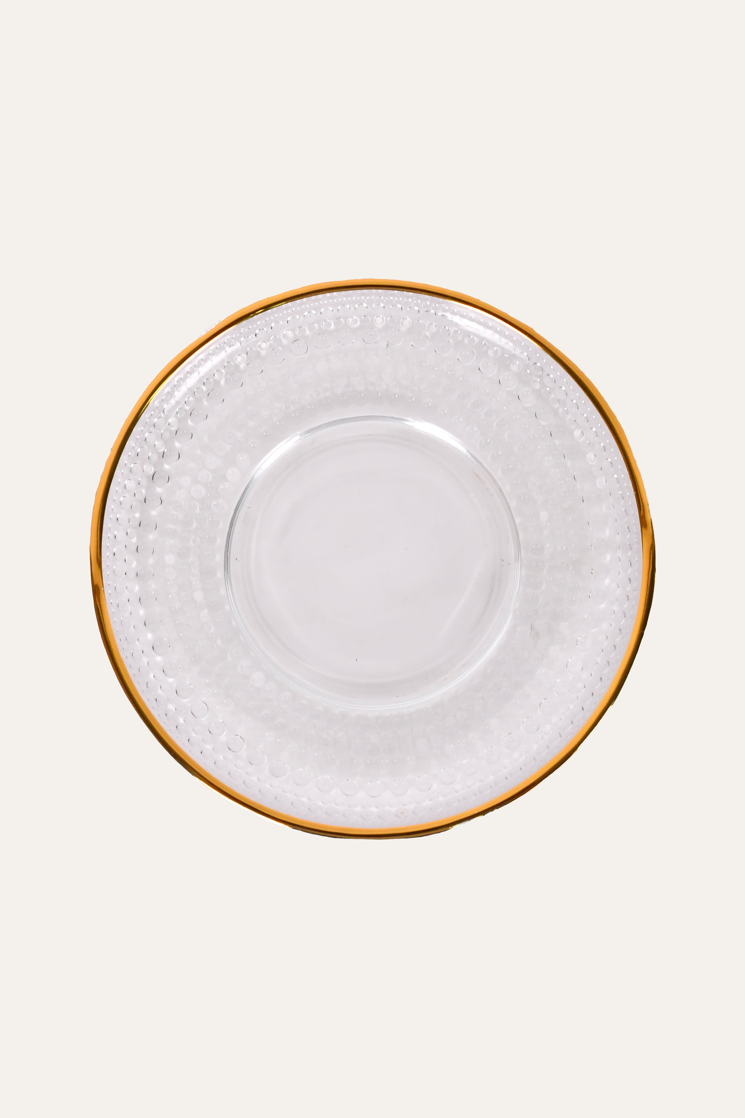 Premium Glass Coffee Cup with Gold Rim