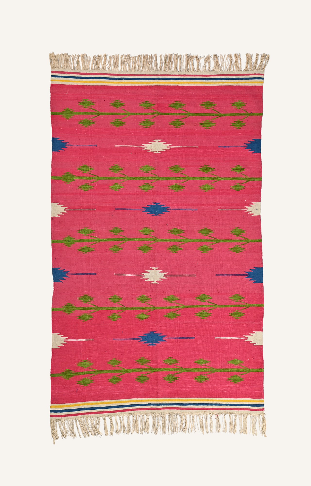 Handwoven Punjabi Cotton Durrie