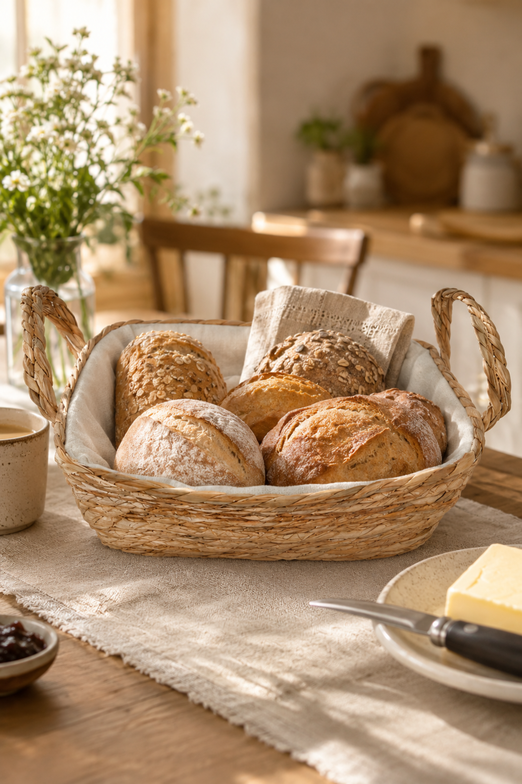 Rectangular Basket with Fabric Liner