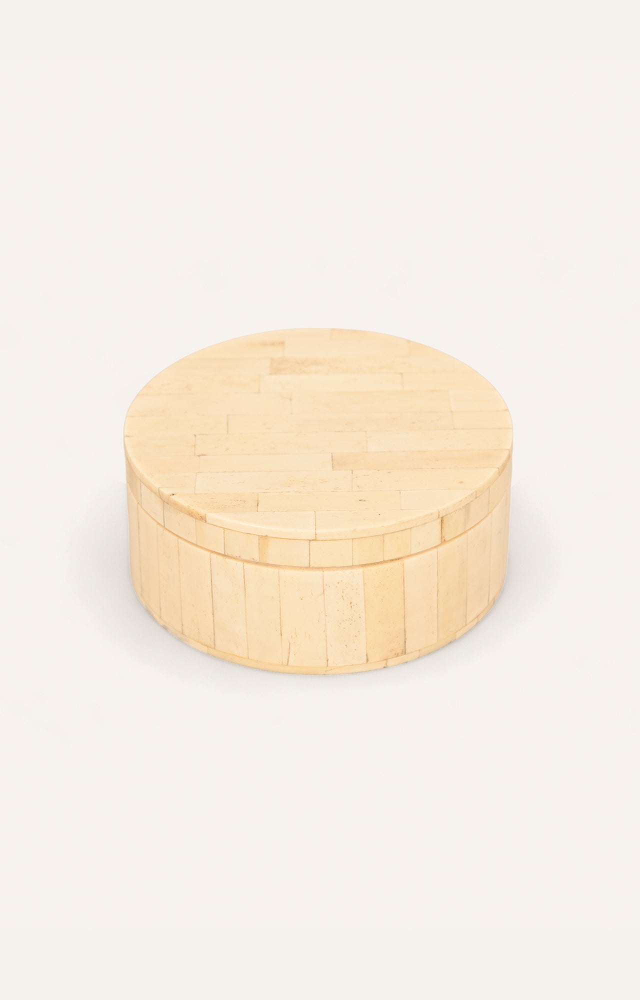 Round Camel Bone Decorative Box - main