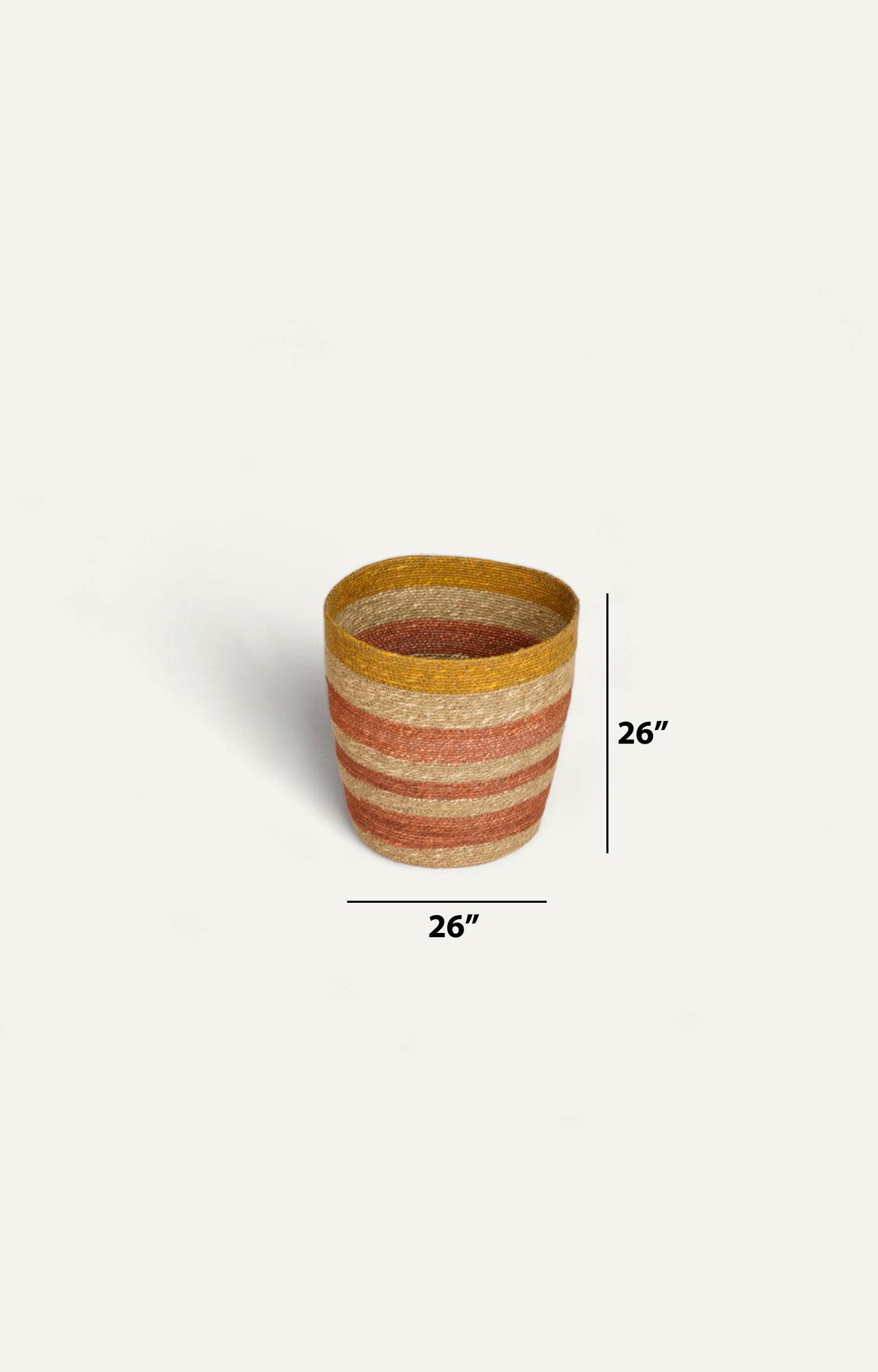 Round Seagrass Basket_size