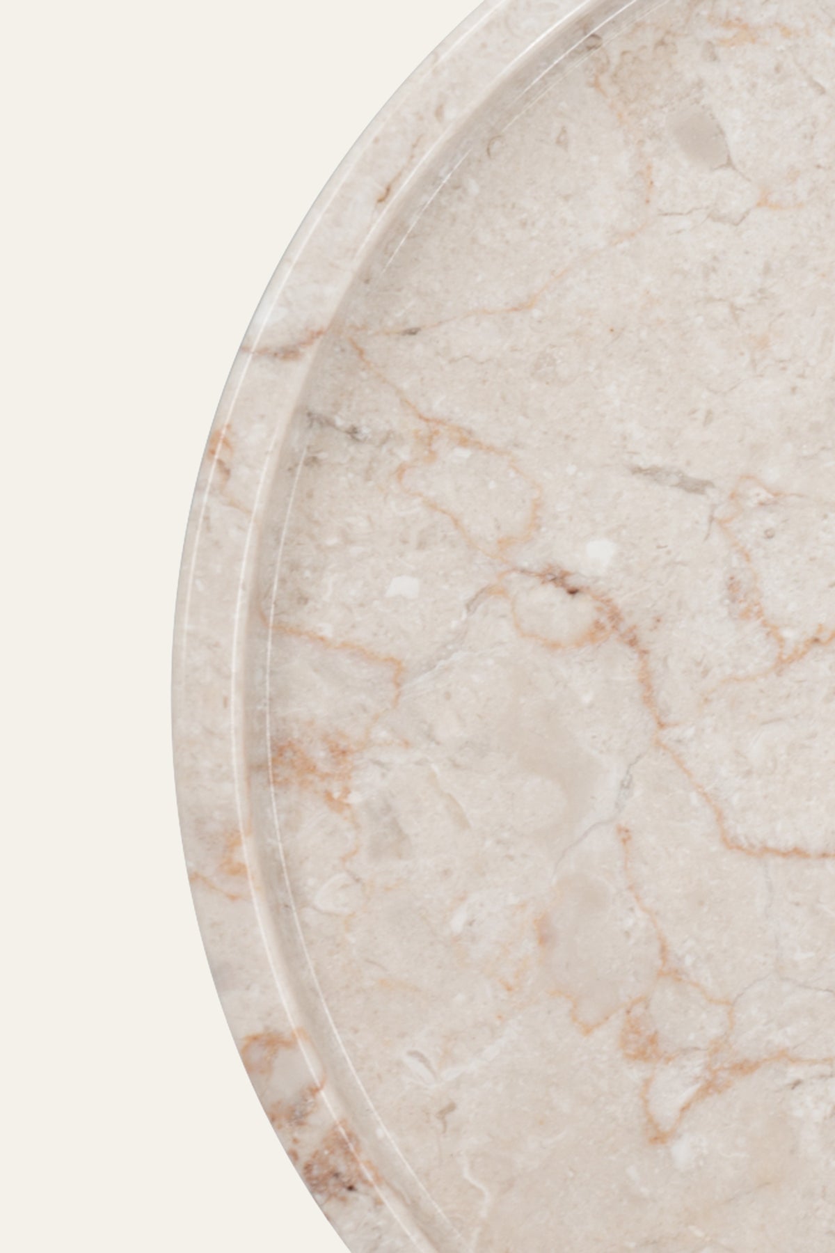 Round marble serving tray for home